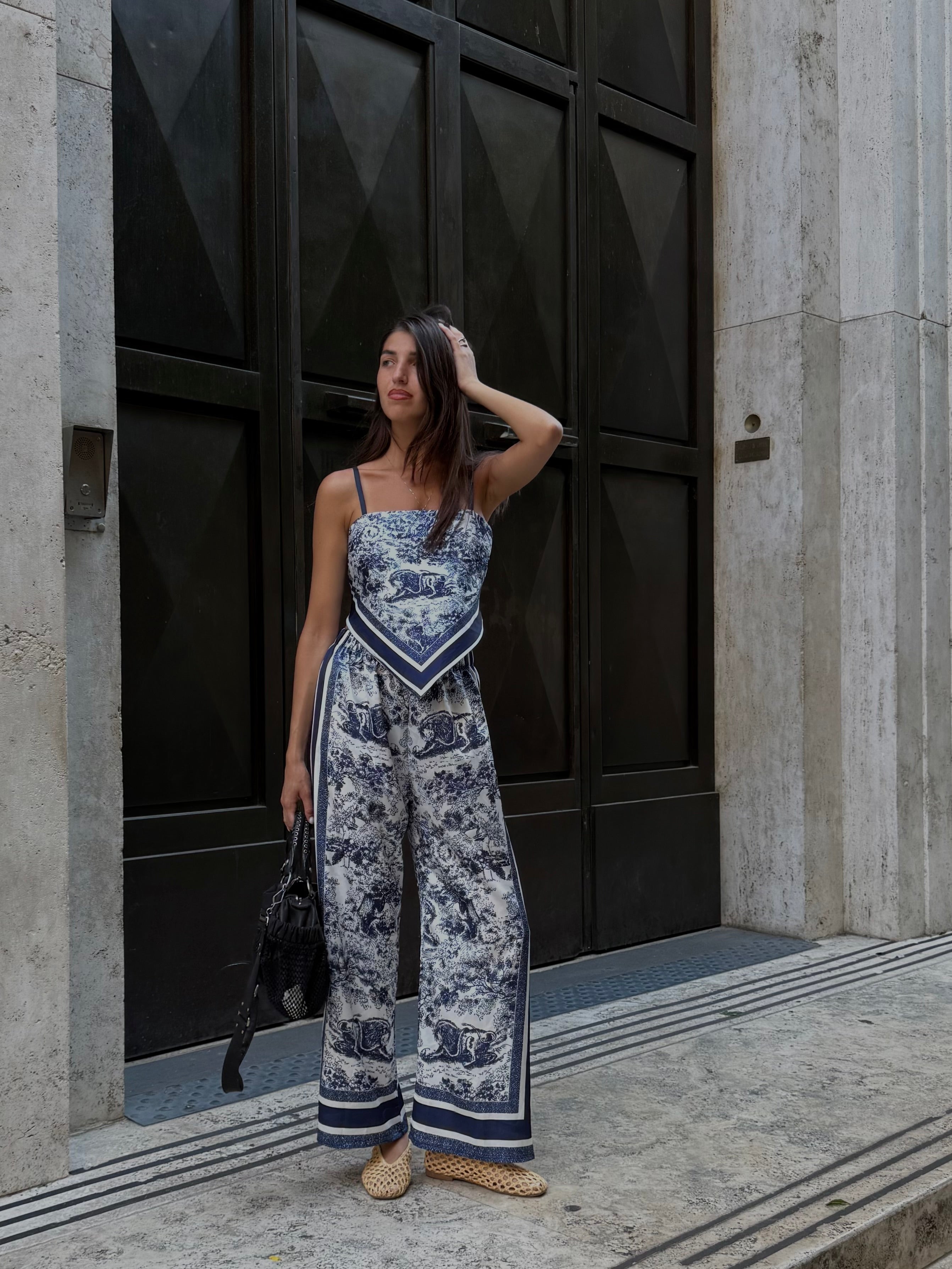 Completo bandana Dior blu - LadyB Shop Online