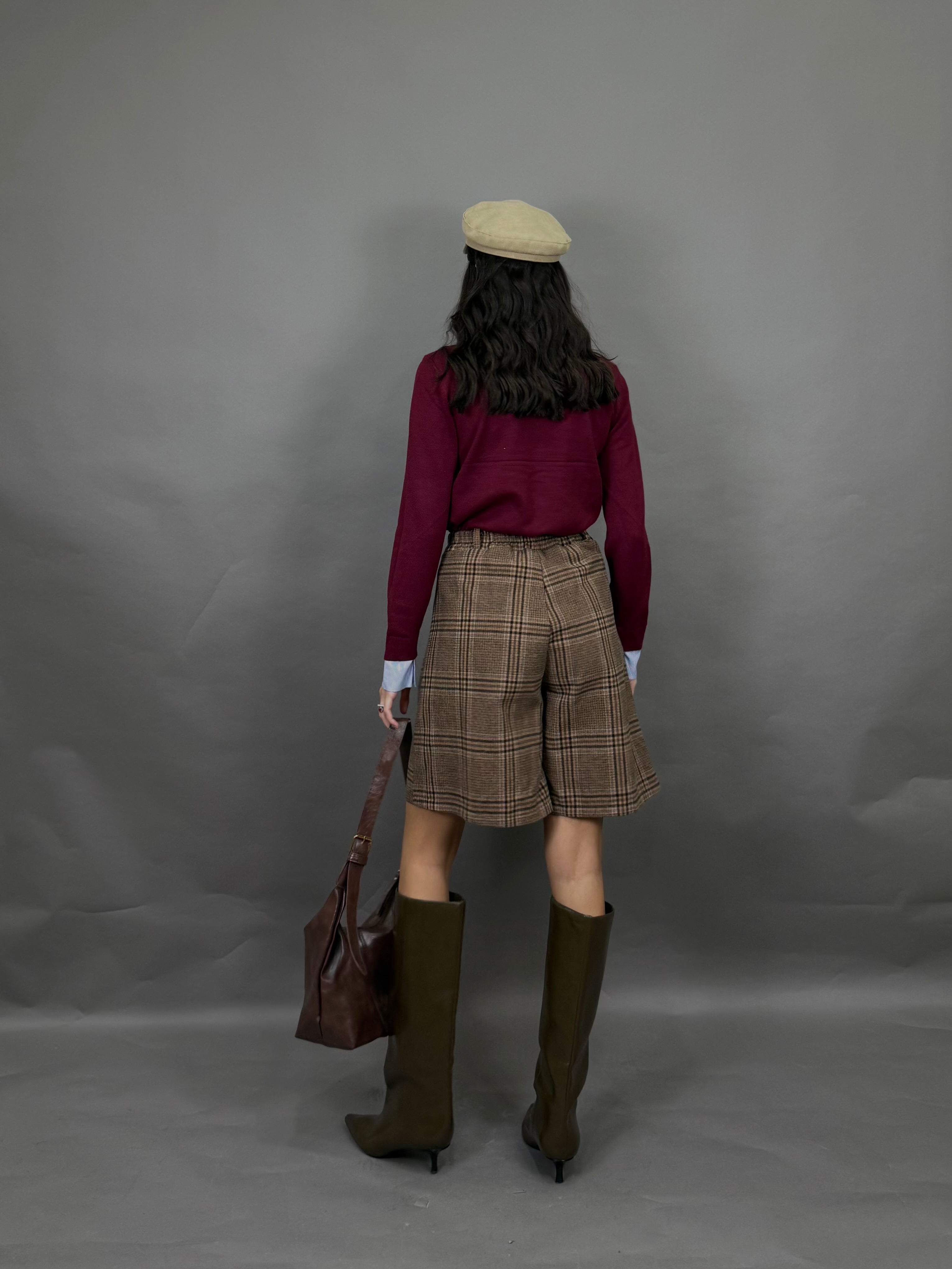 Maglione camicia fake bordeaux