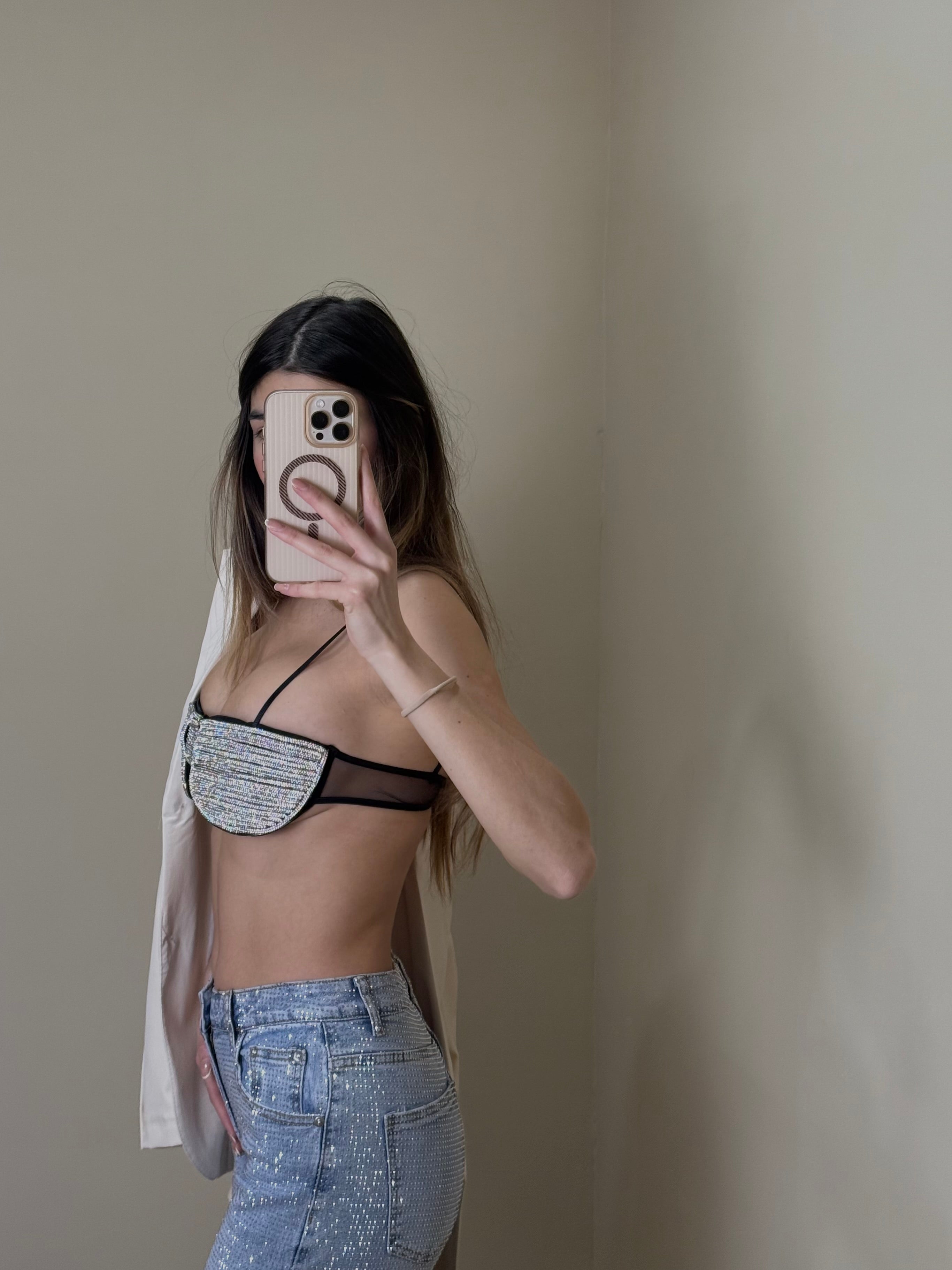 Bralette Mykonos nera - LadyB Shop Online