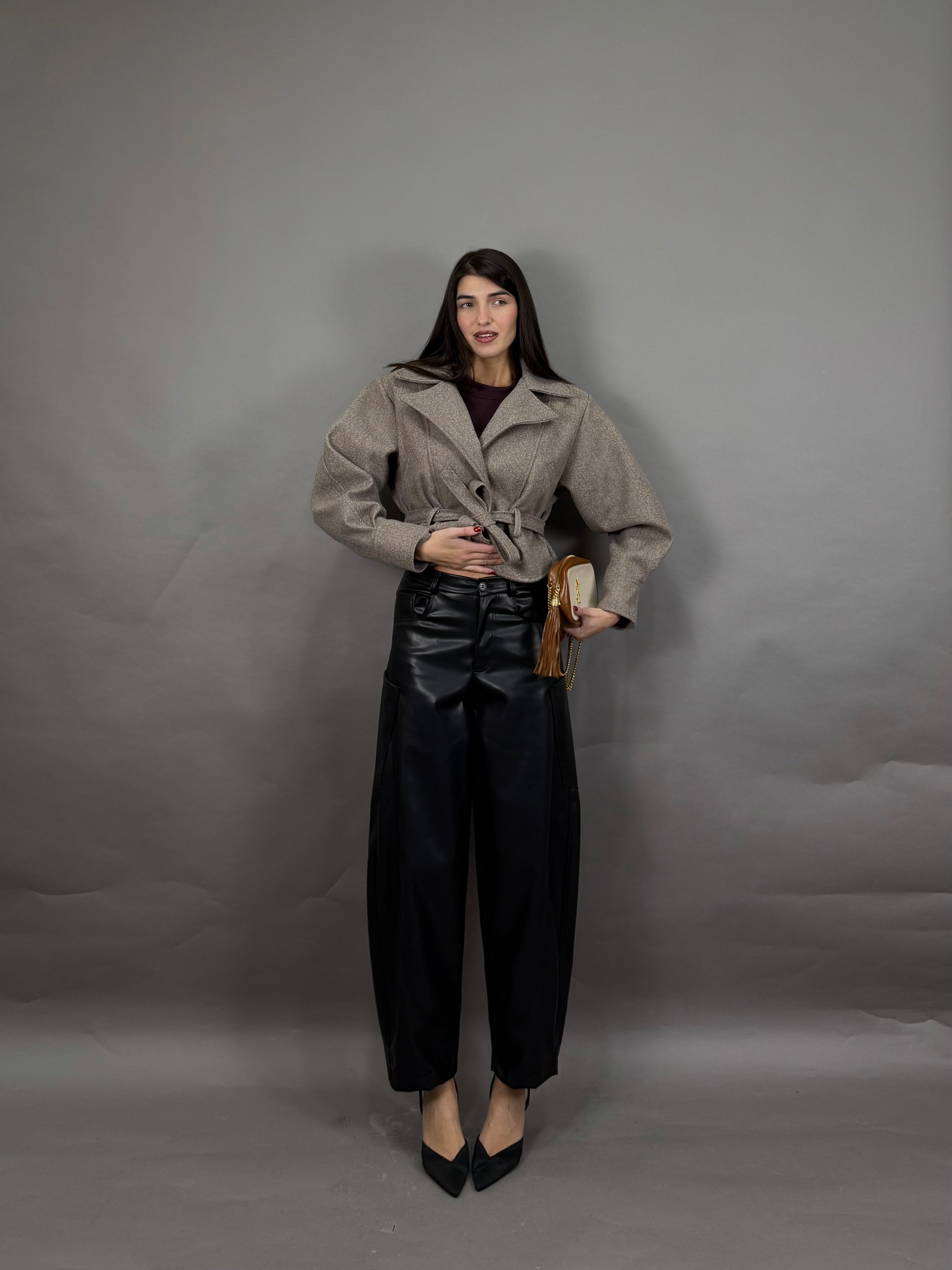 Pantalone ballon in pelle by just