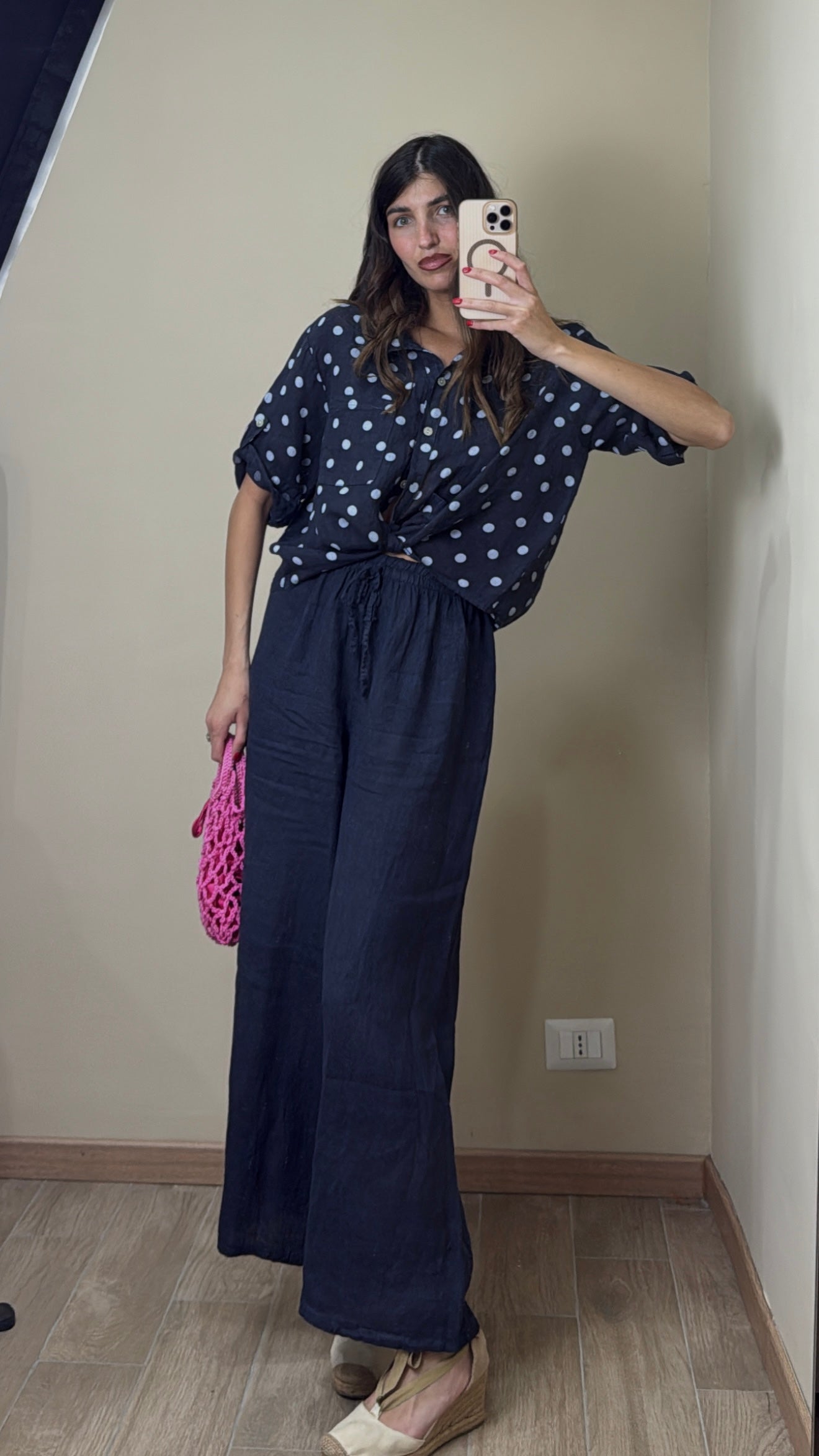 Pantalone lino blu - LadyB Shop Online