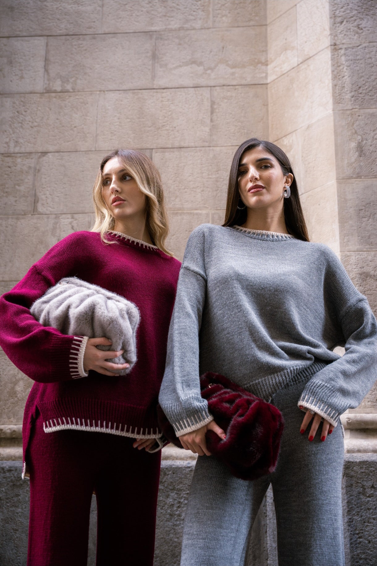 Borsa visone bordeaux