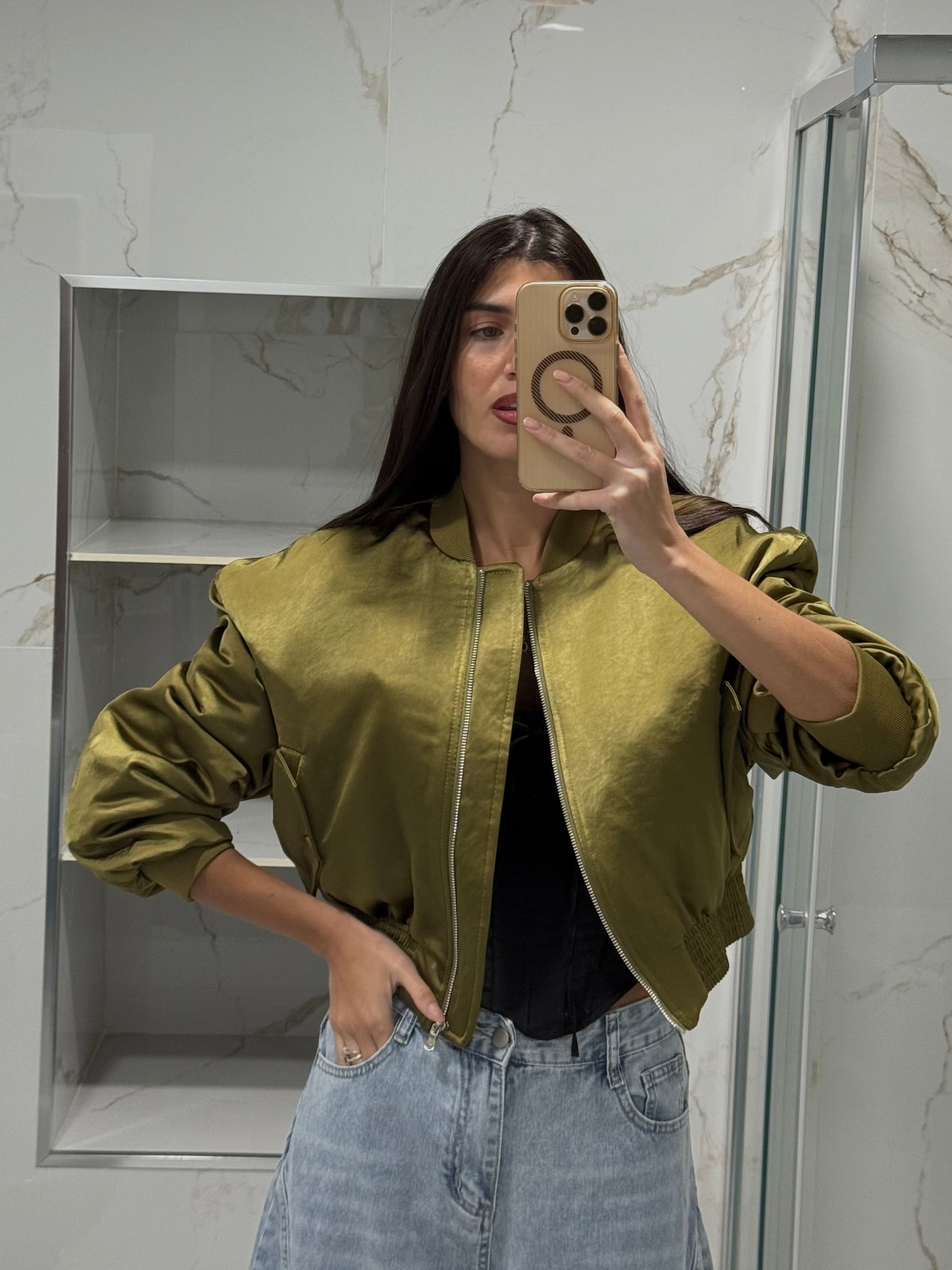 Bomber Angelica By lumina verde oliva