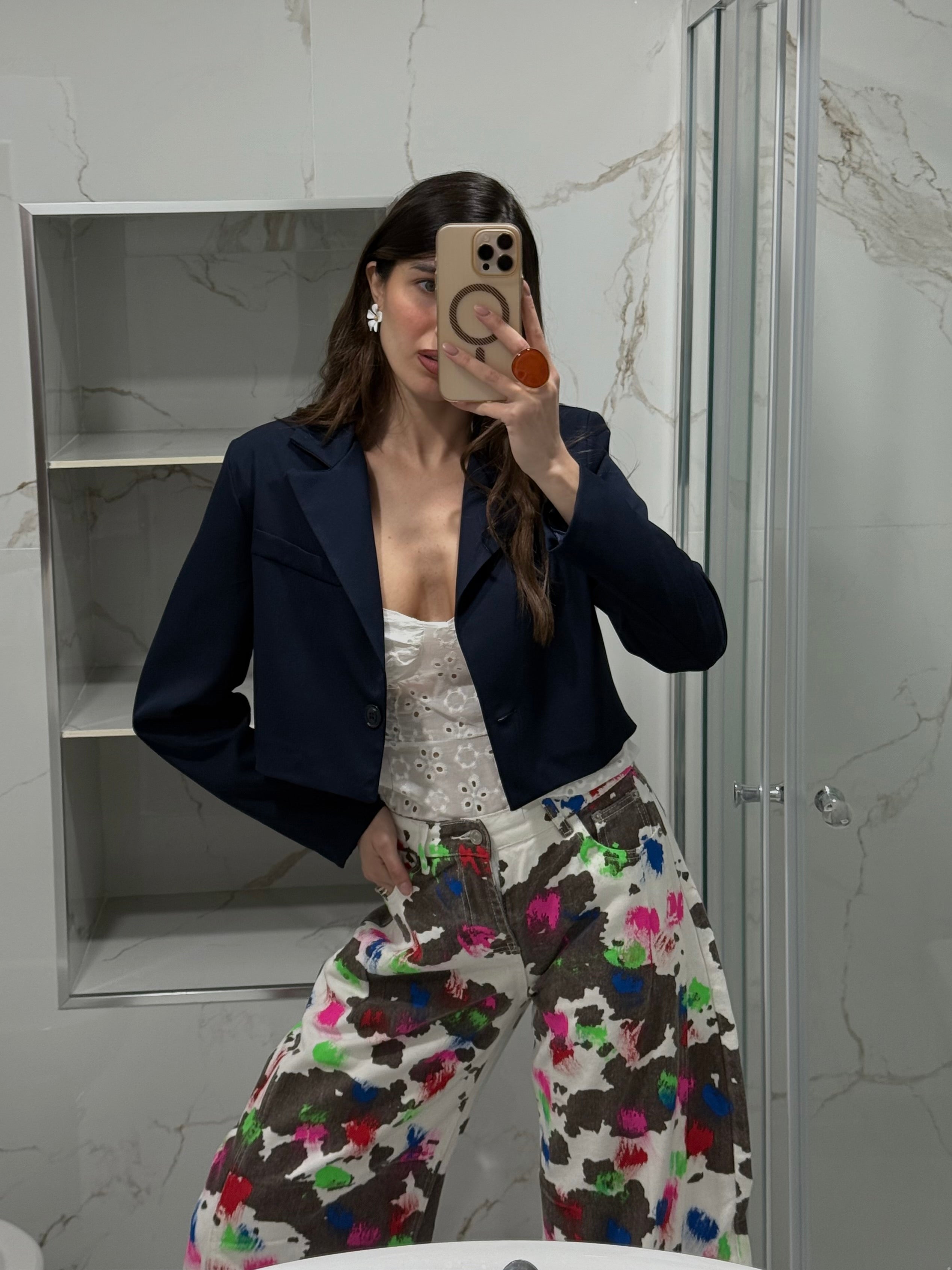 Blazer mini blu