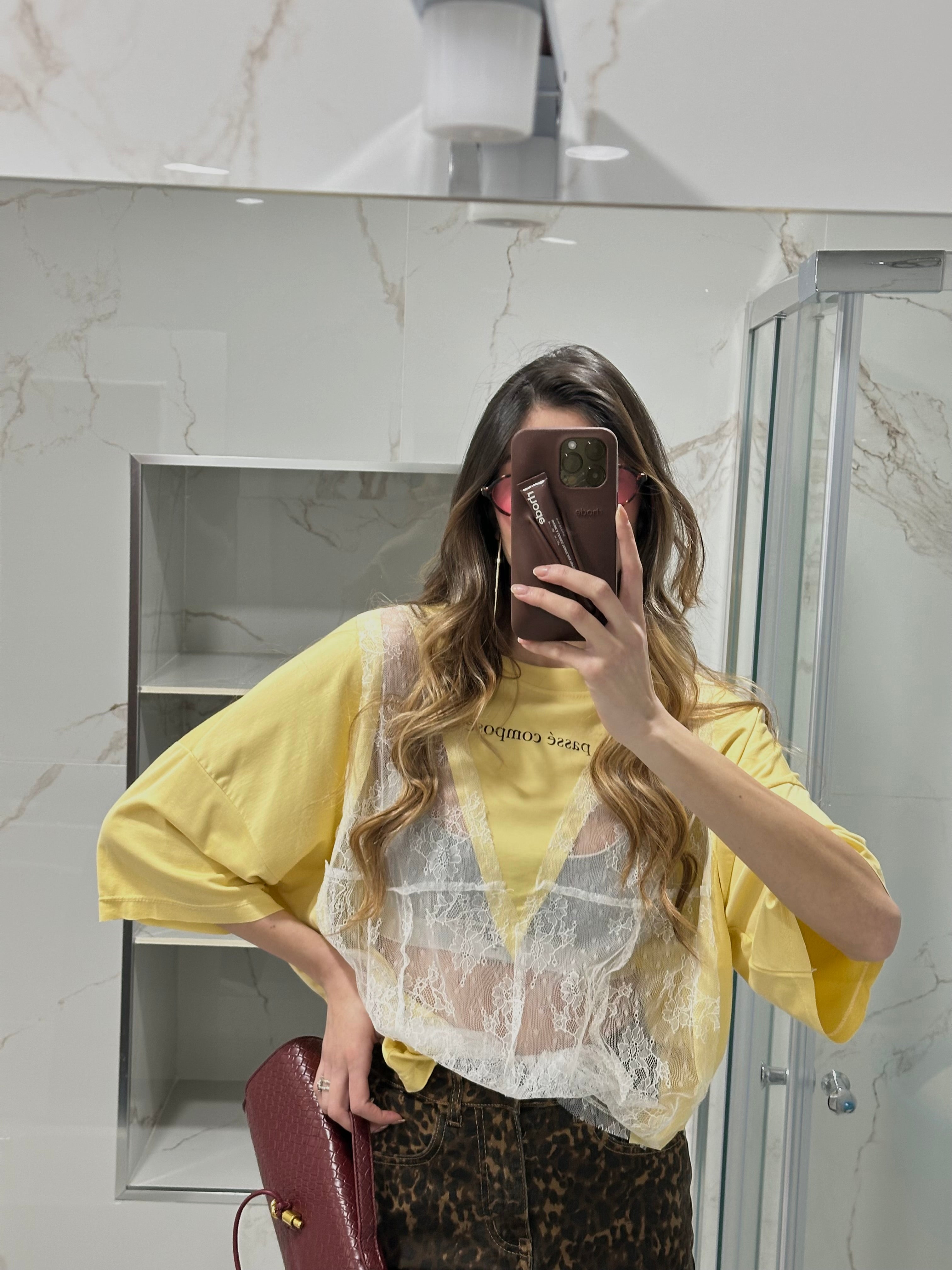 Maglia pizzo gialla - LadyB Shop Online