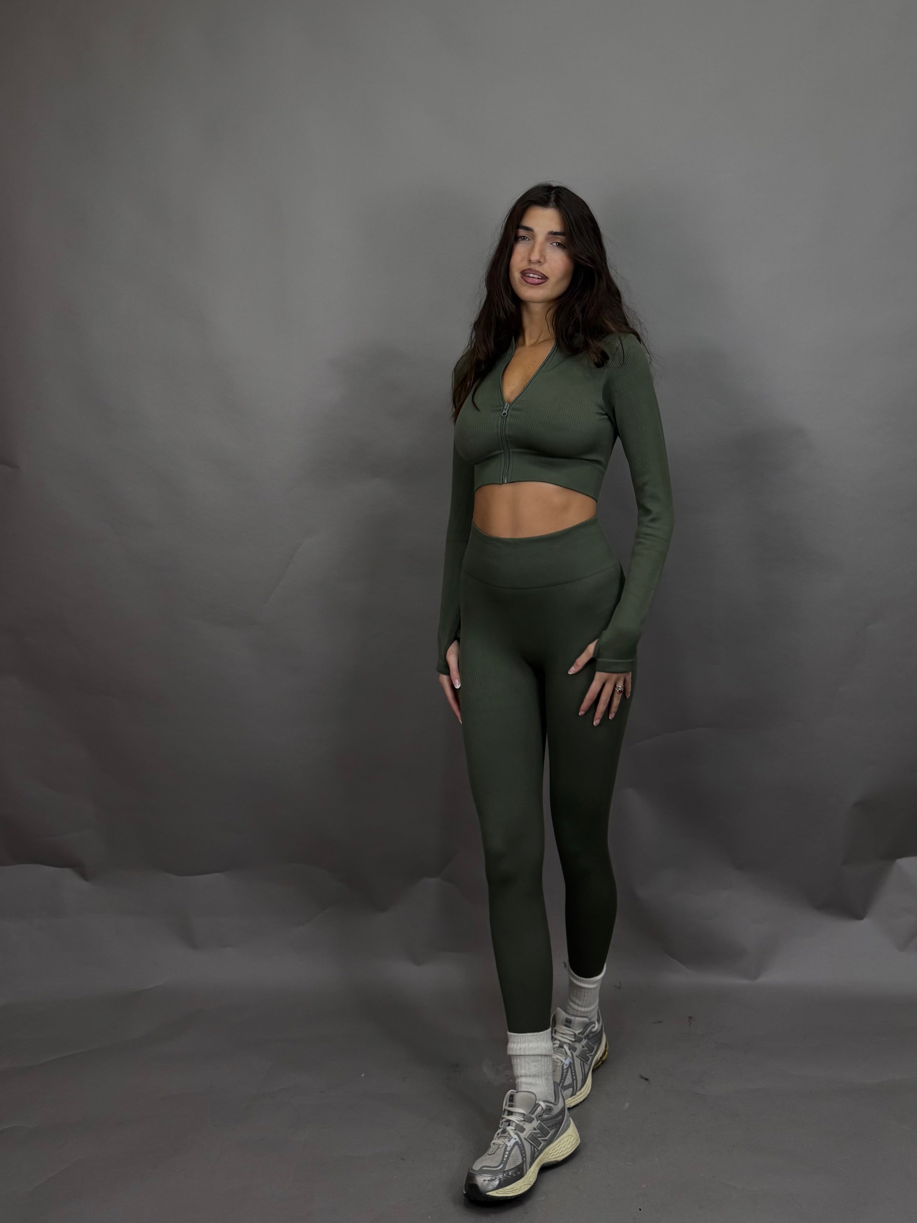 Coordinato pilates verde