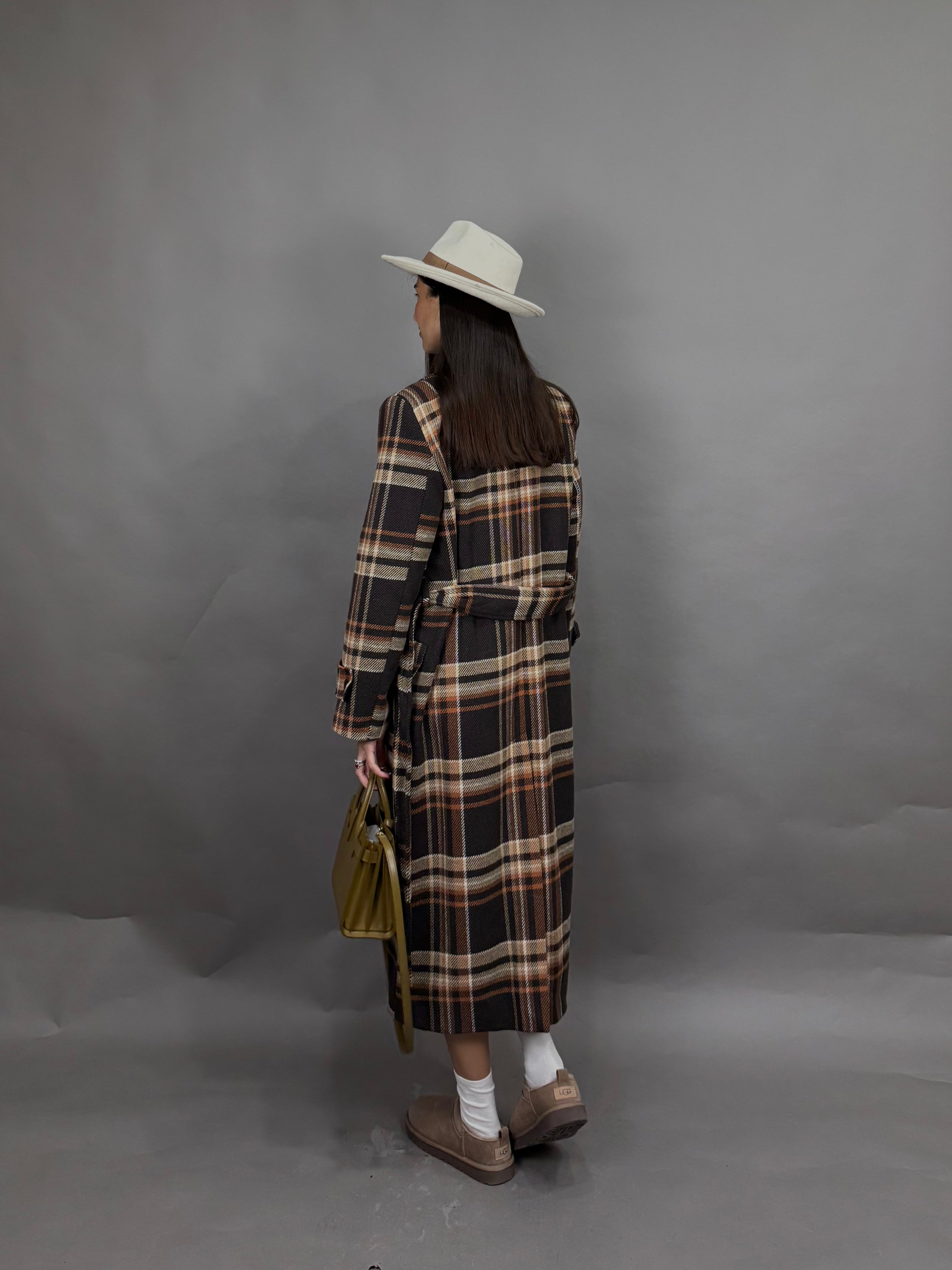 Cappotto trench lumina marrone