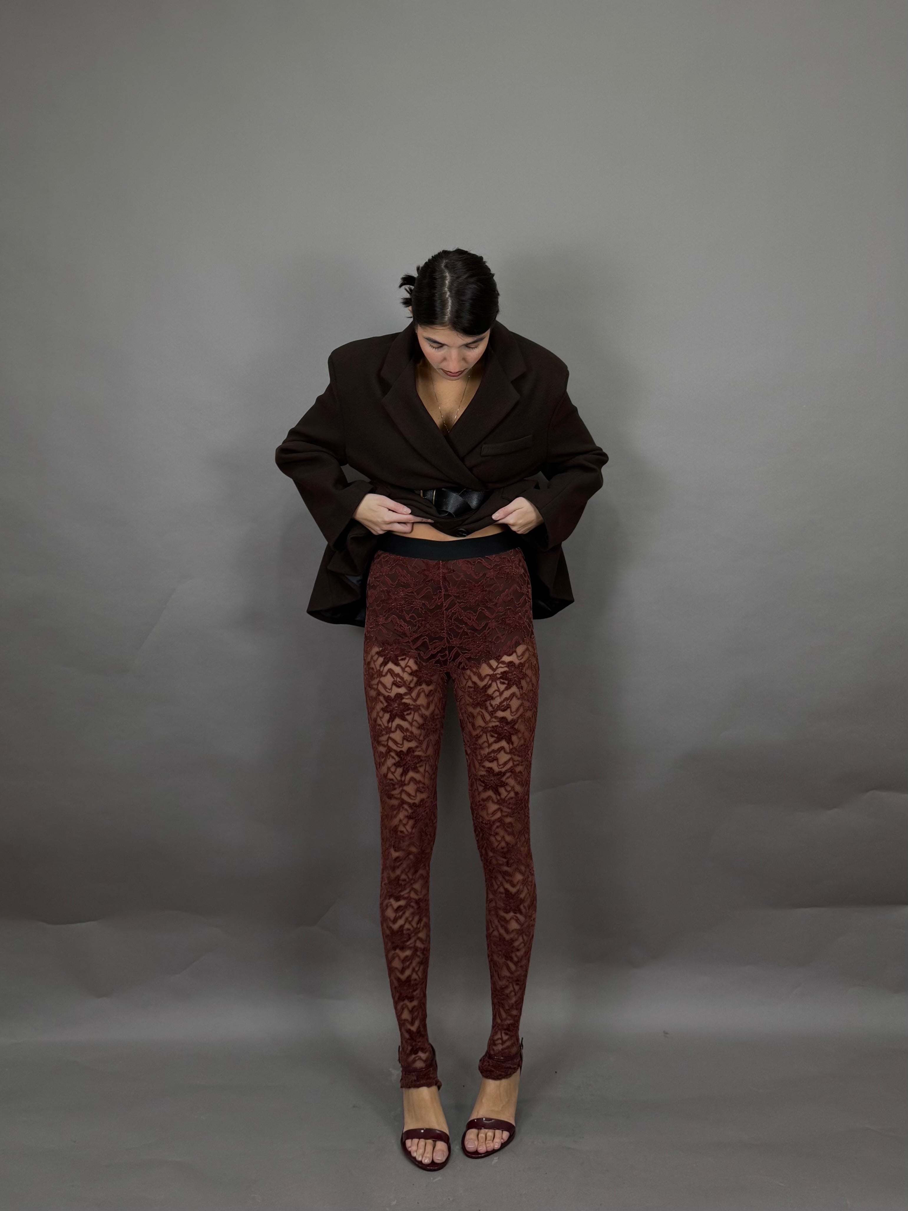 Calza velluto just ruggine