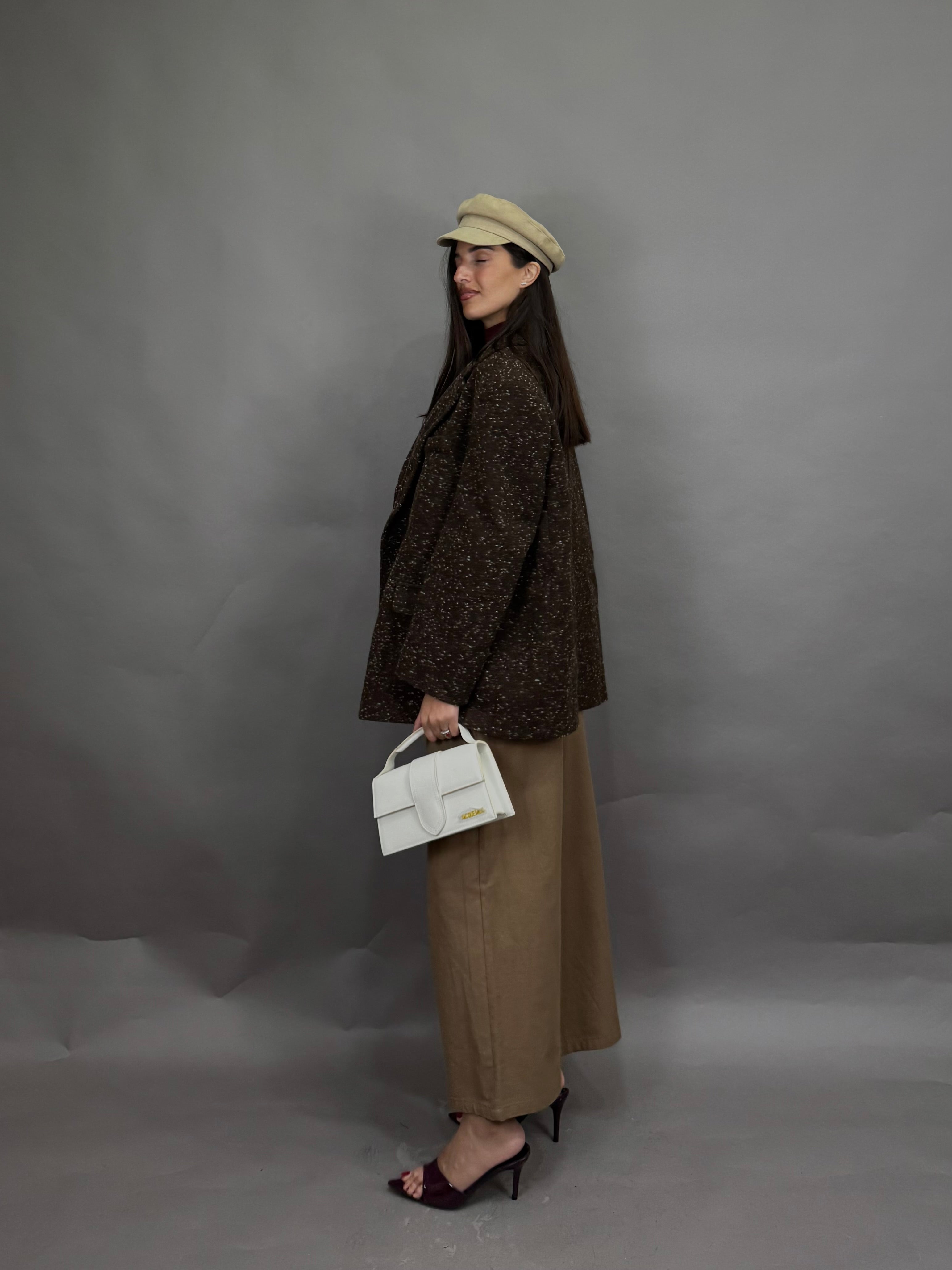 Giacca peso cappotto marrone lumina