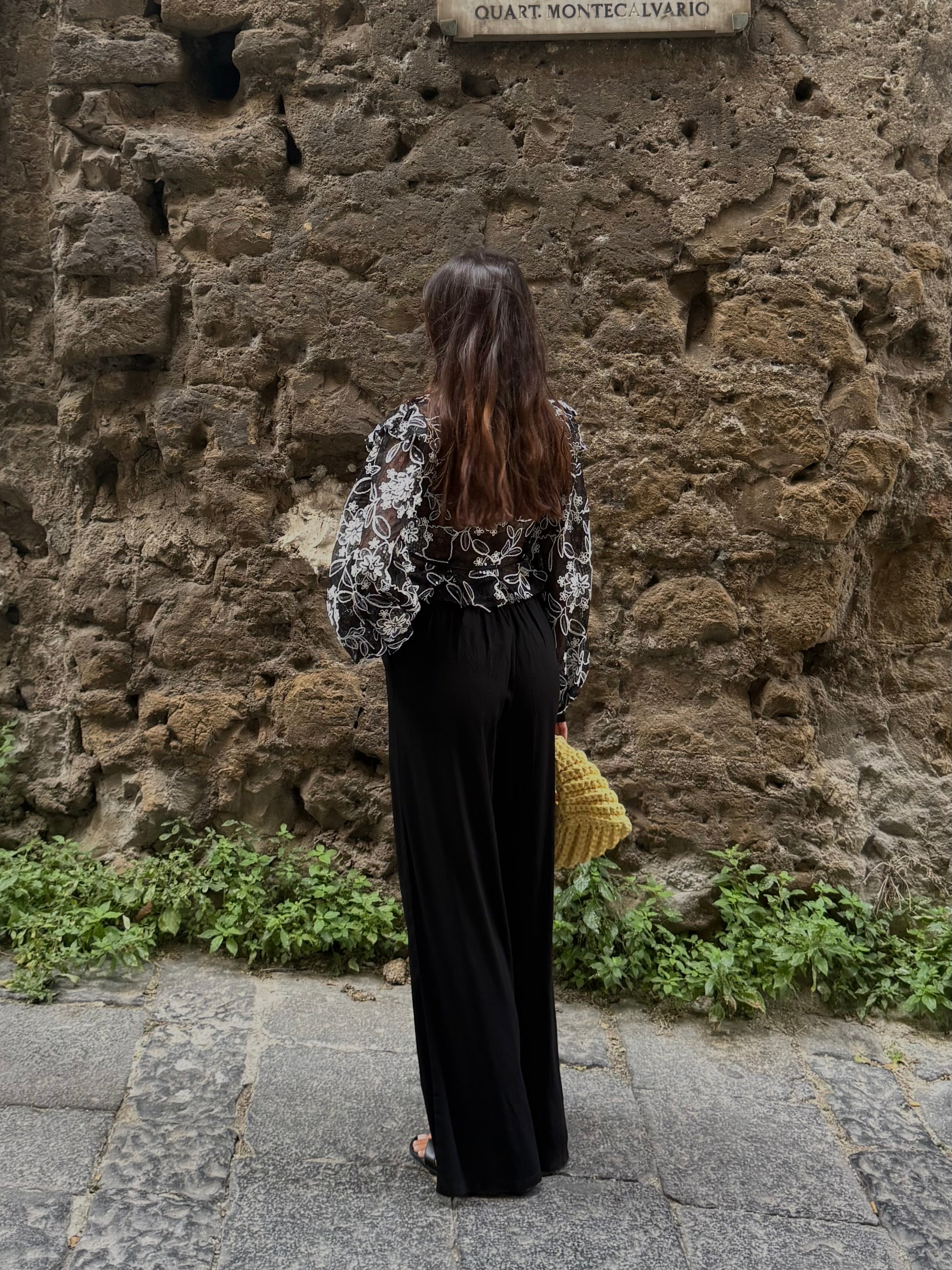 Pantalone misto lino nero - LadyB Shop Online