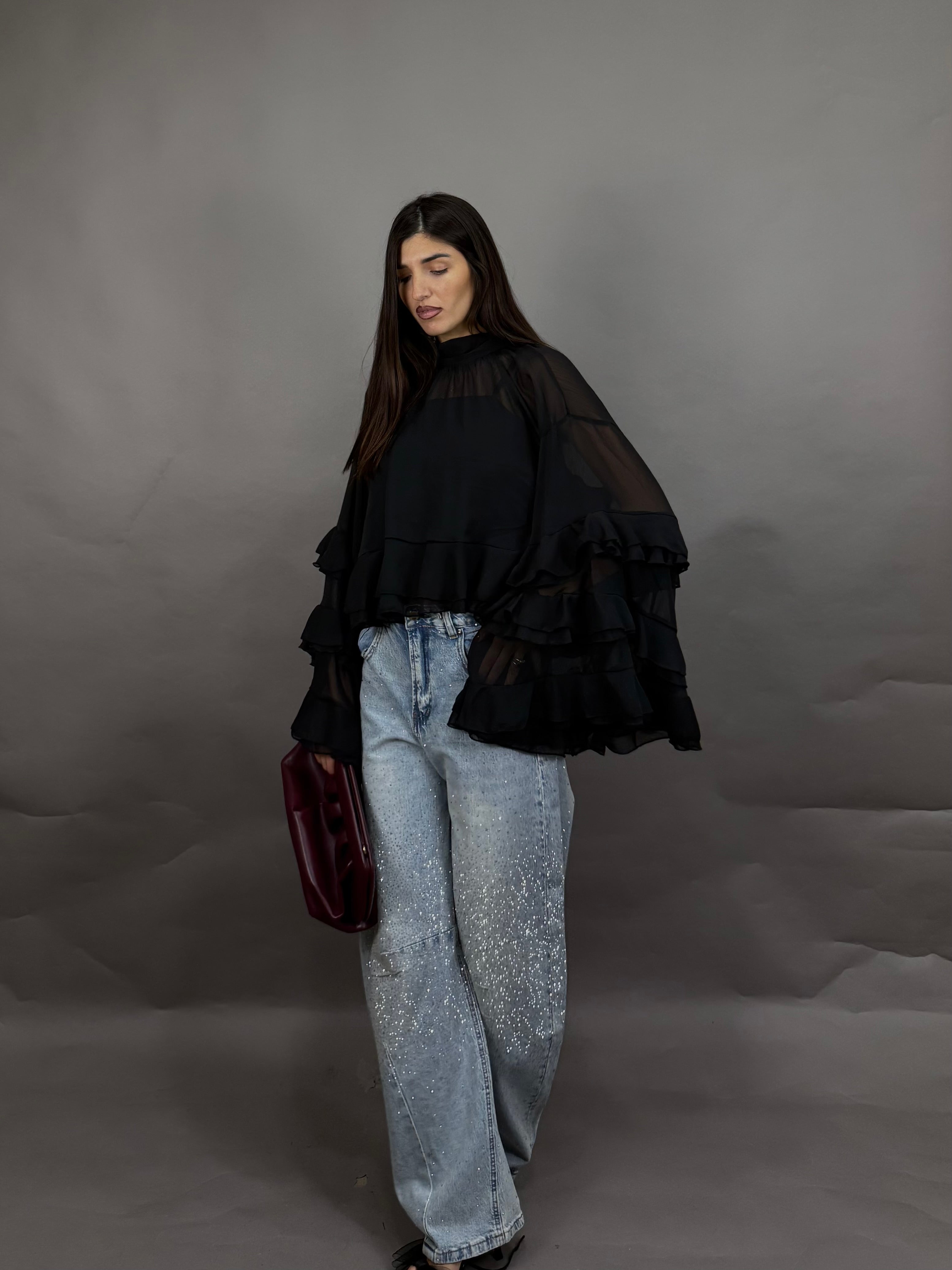 Blusa Evelina nera