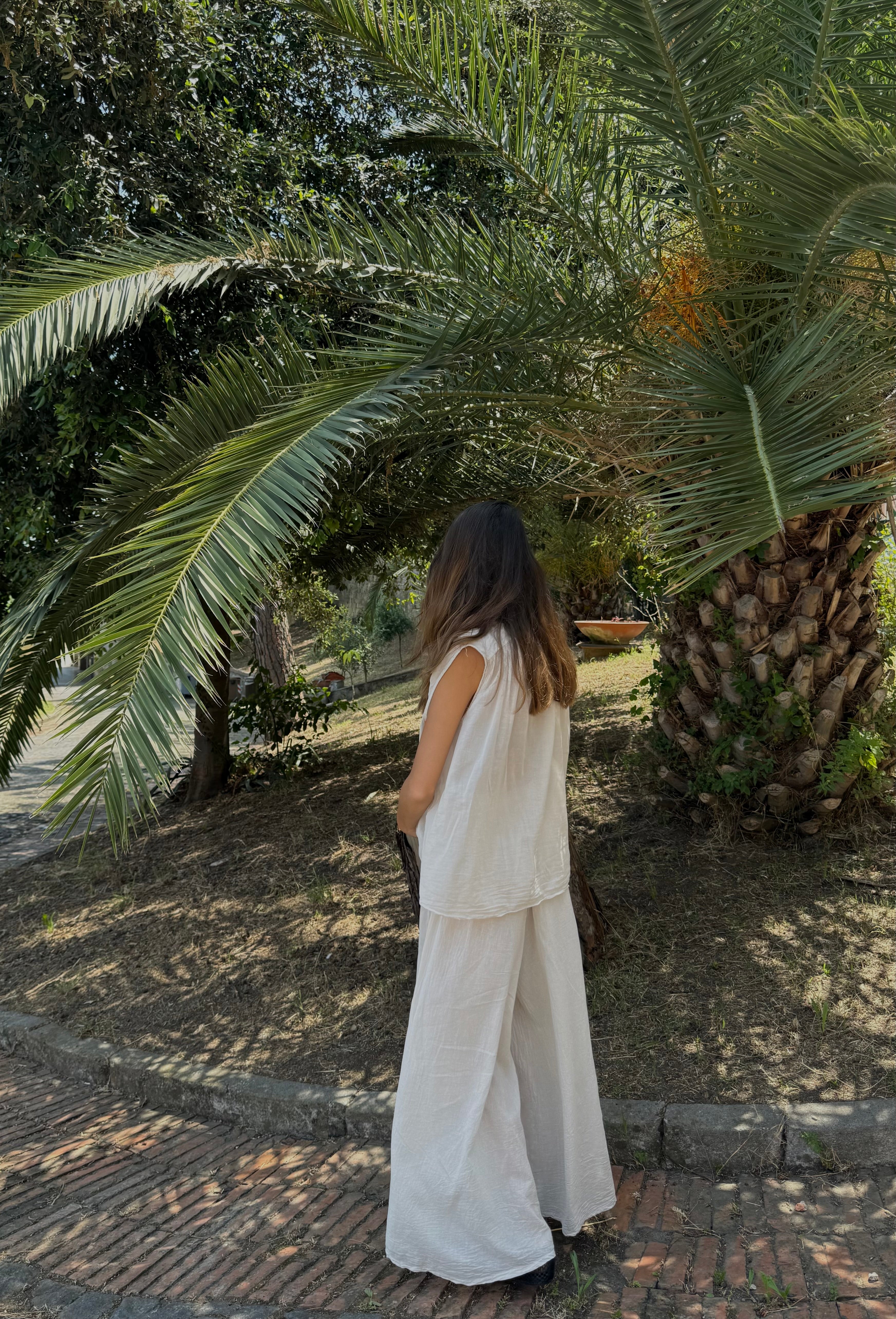 Pantalone cotone beige - LadyB Shop Online