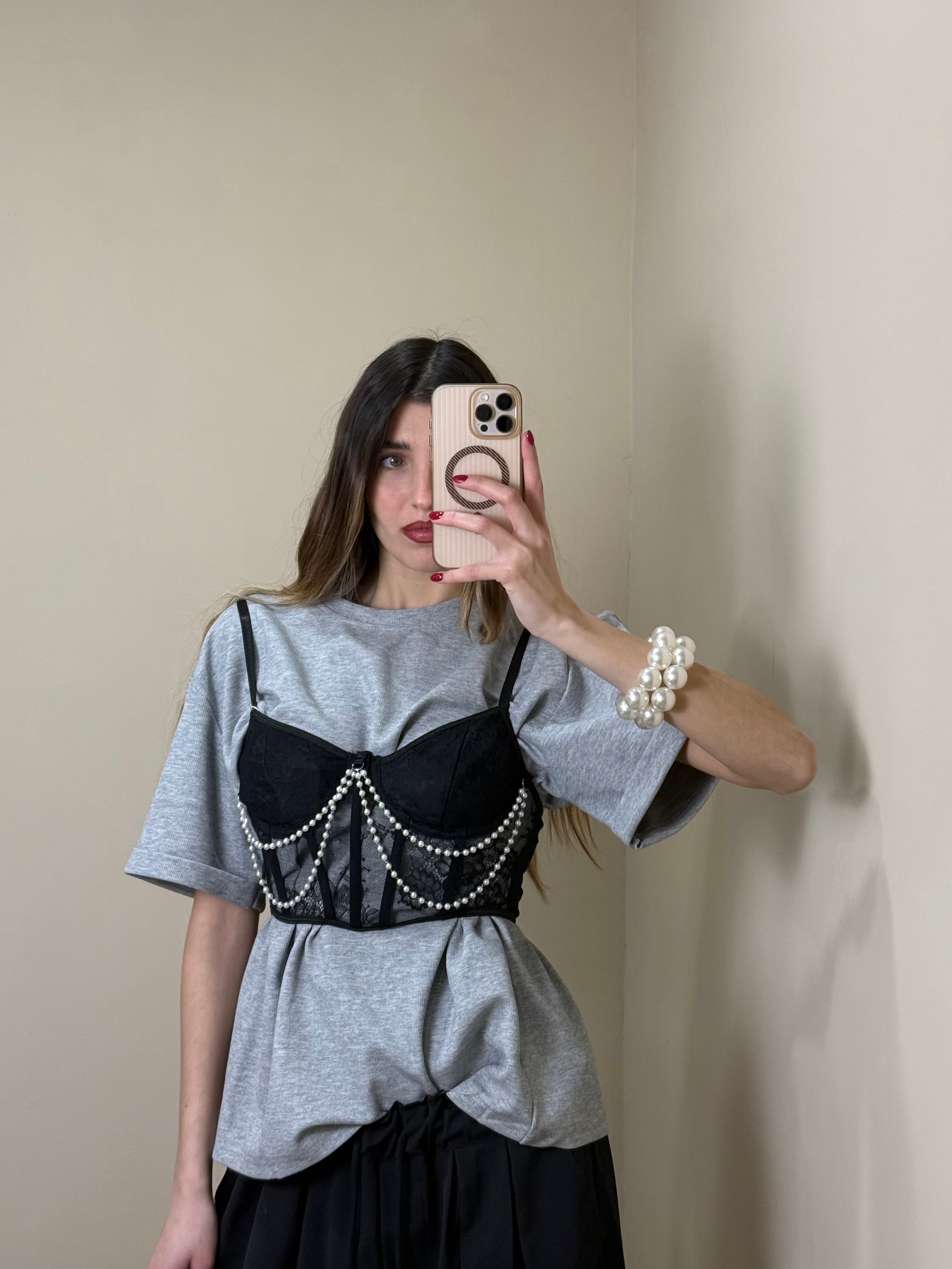 Maglia basic grigia - LadyB Shop Online