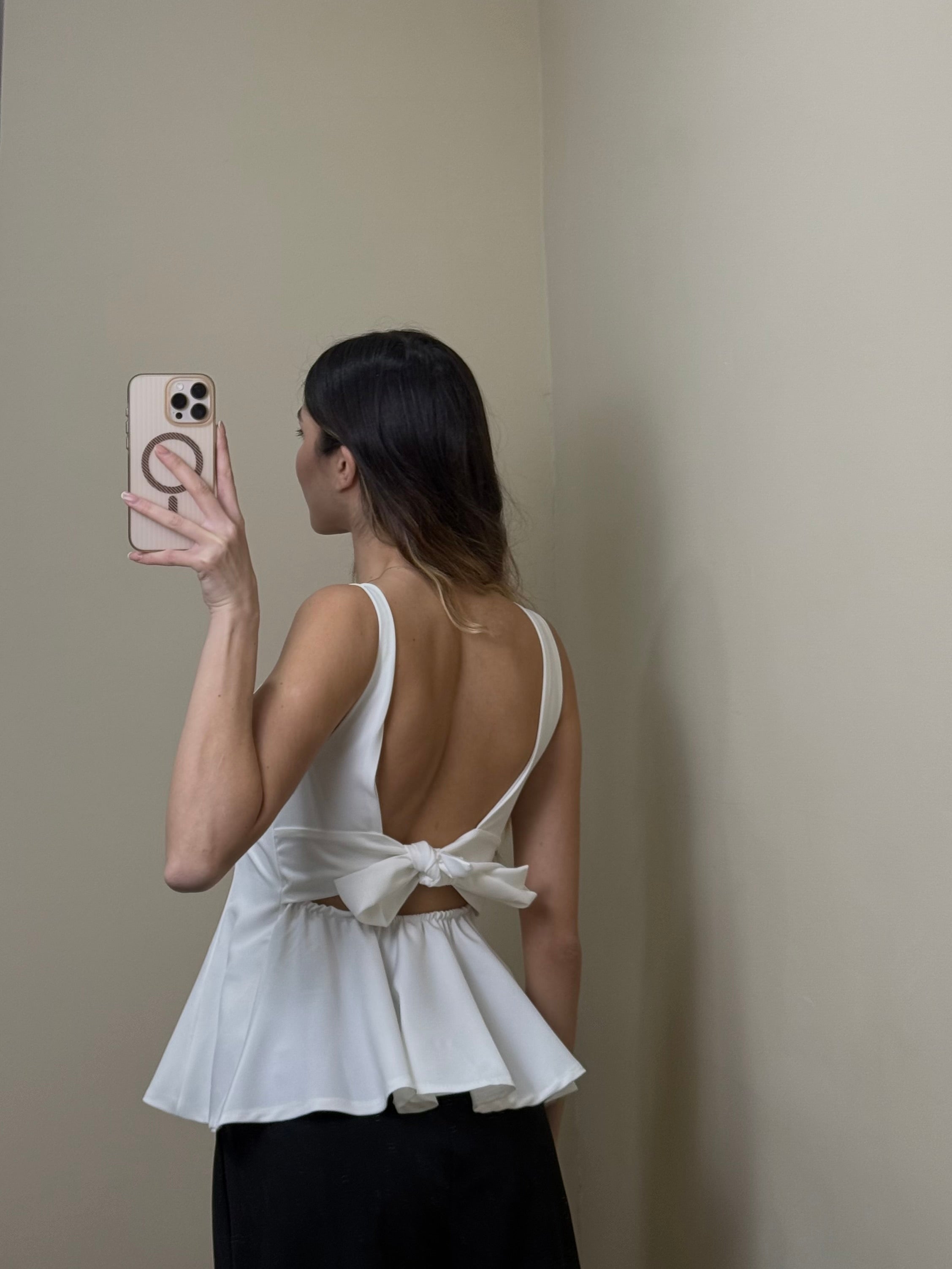 Top bambolina bianco - LadyB Shop Online