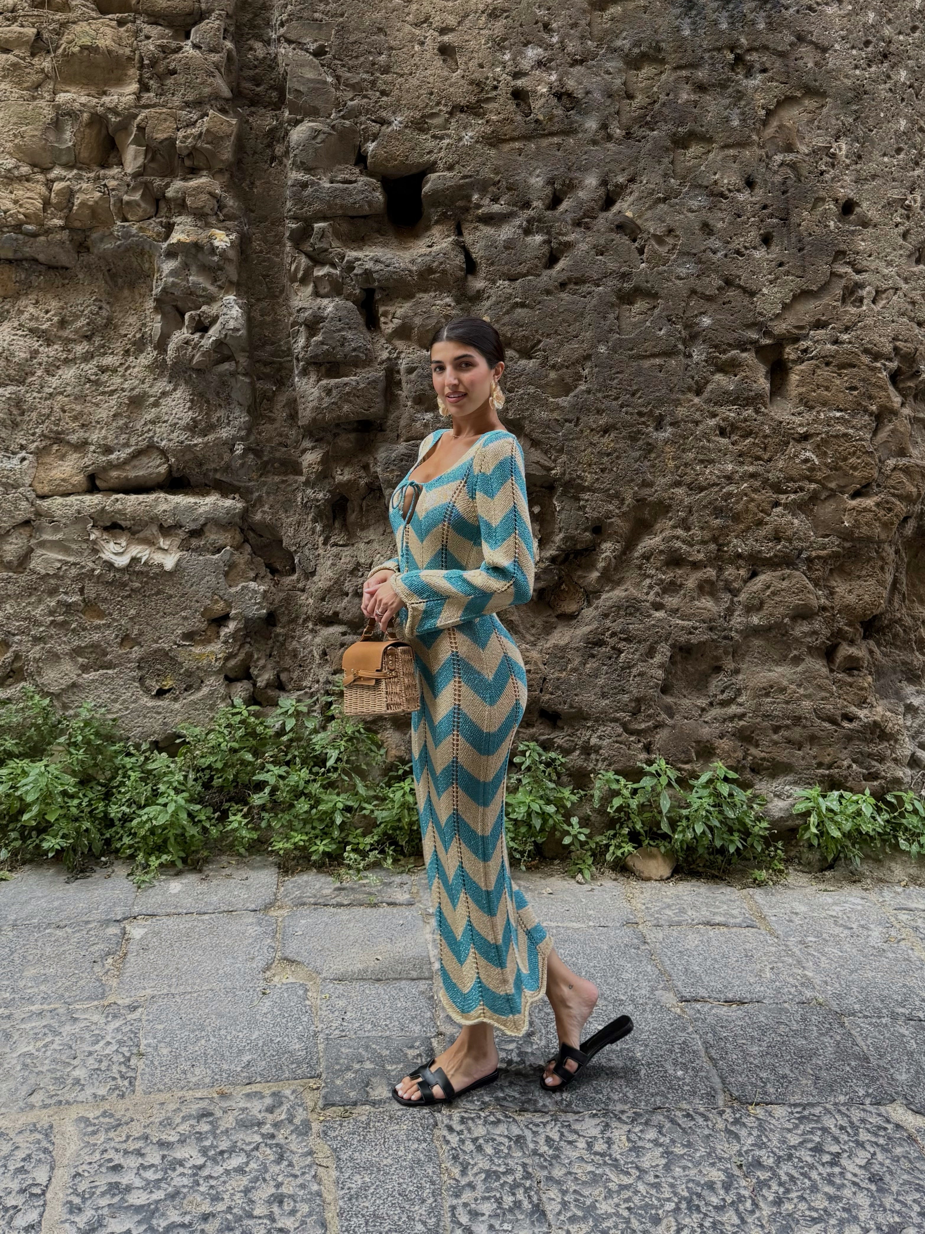 Dress Creta azzurro - LadyB Shop Online