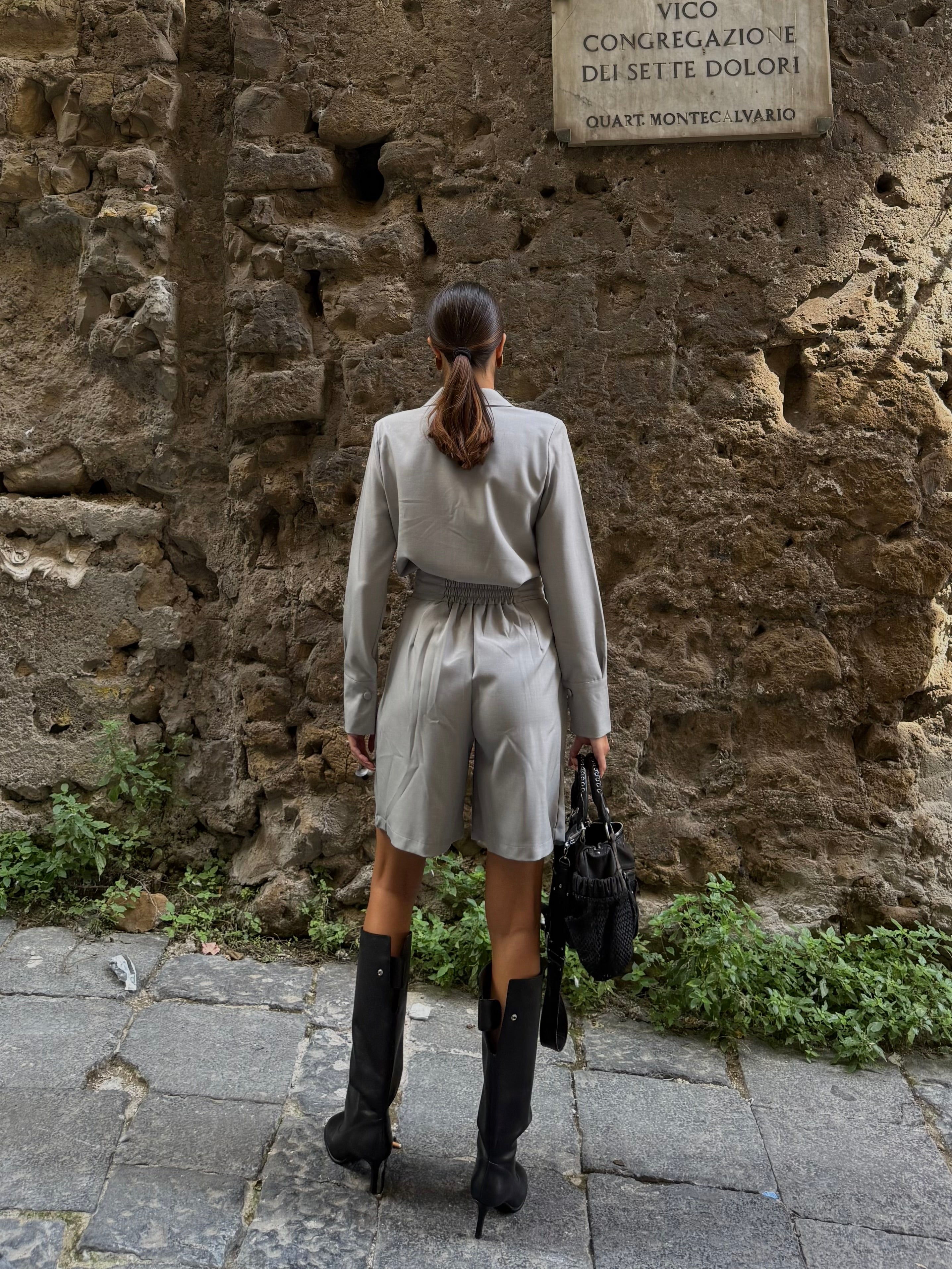 Coordinato bermuda grigio - LadyB Shop Online