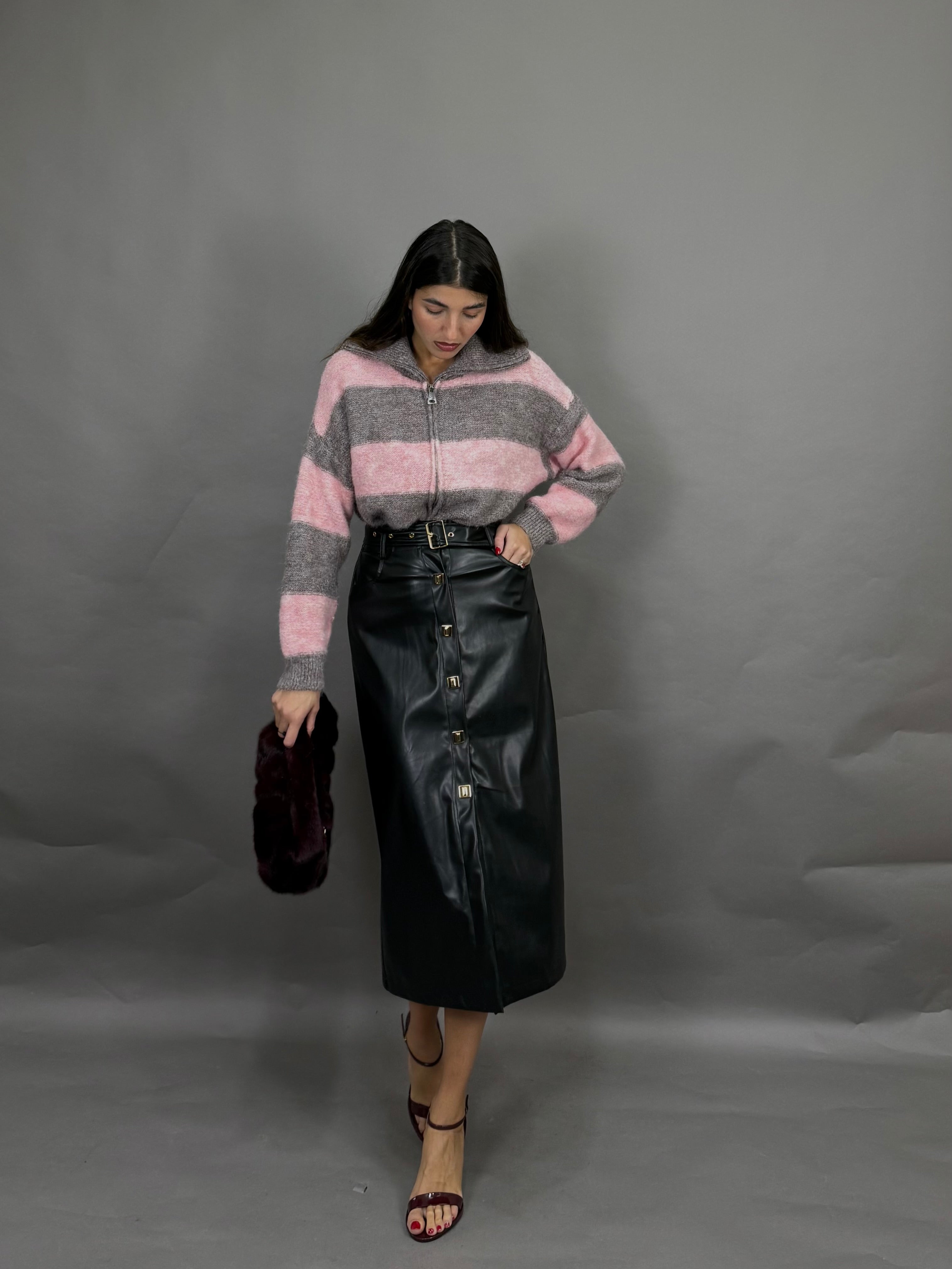 Gonna simil pelle nera