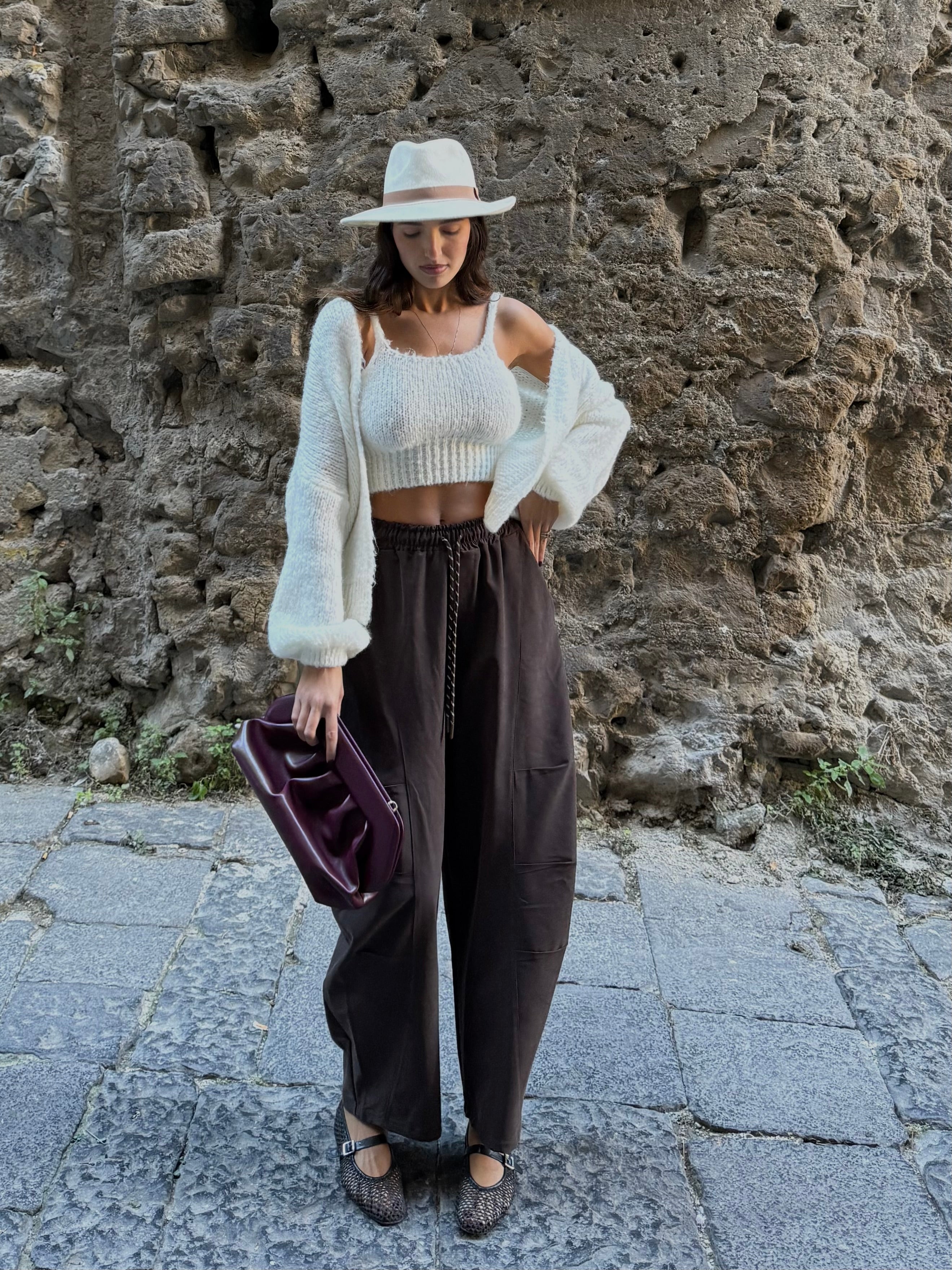 Cardigan + top bianco