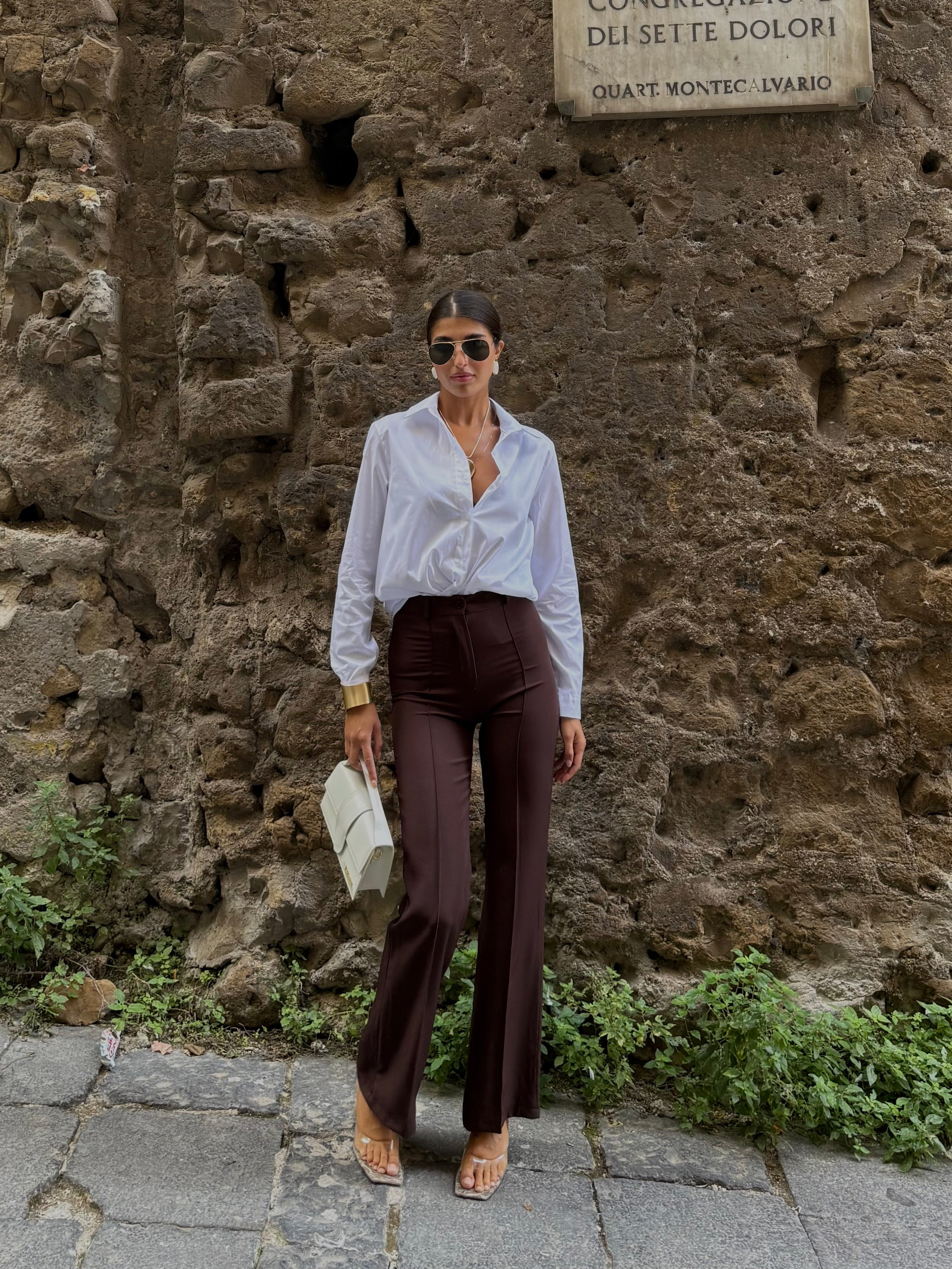 Pantalone classico marrone - LadyB Shop Online