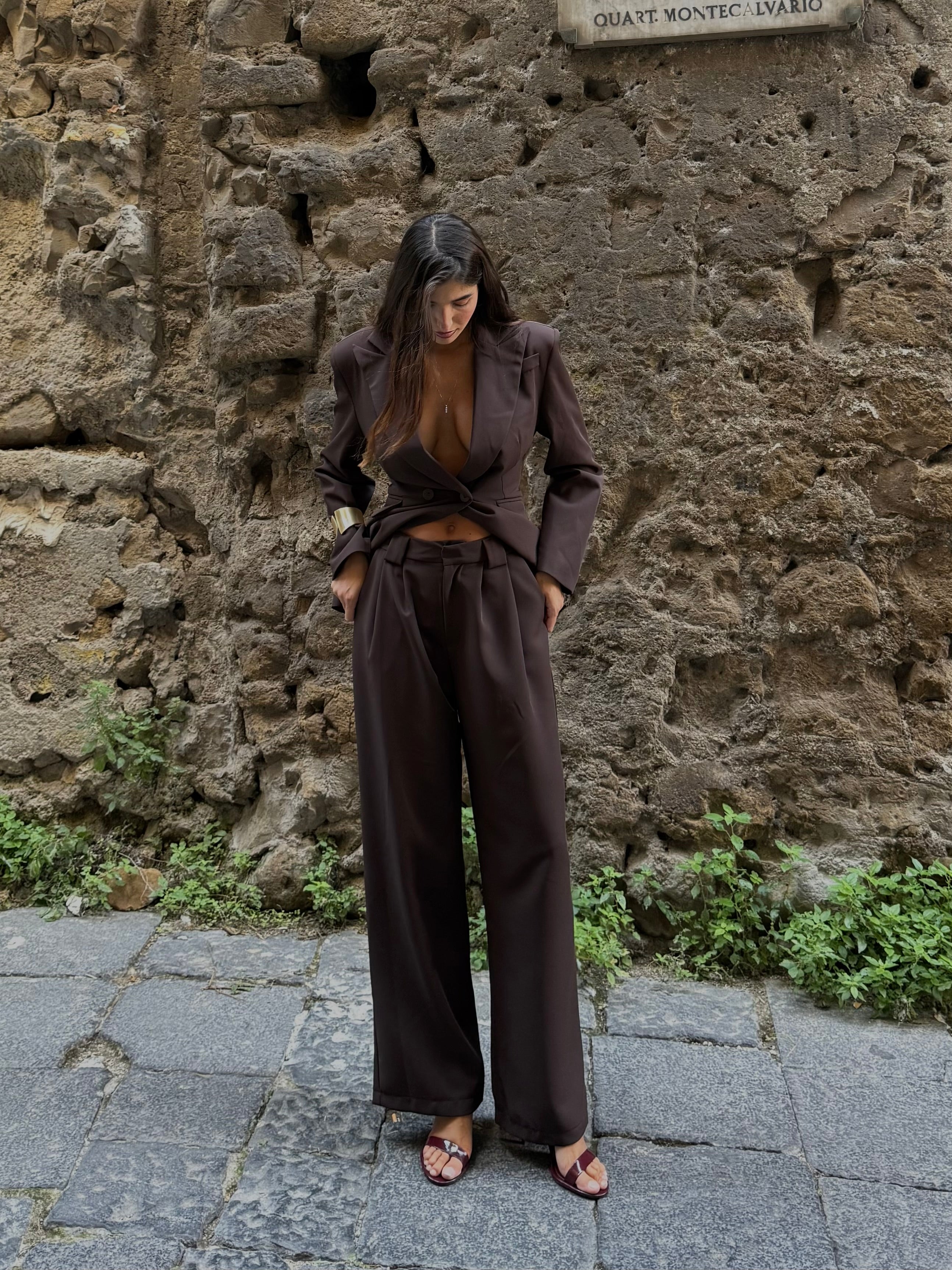 Pantalone lumina marrone