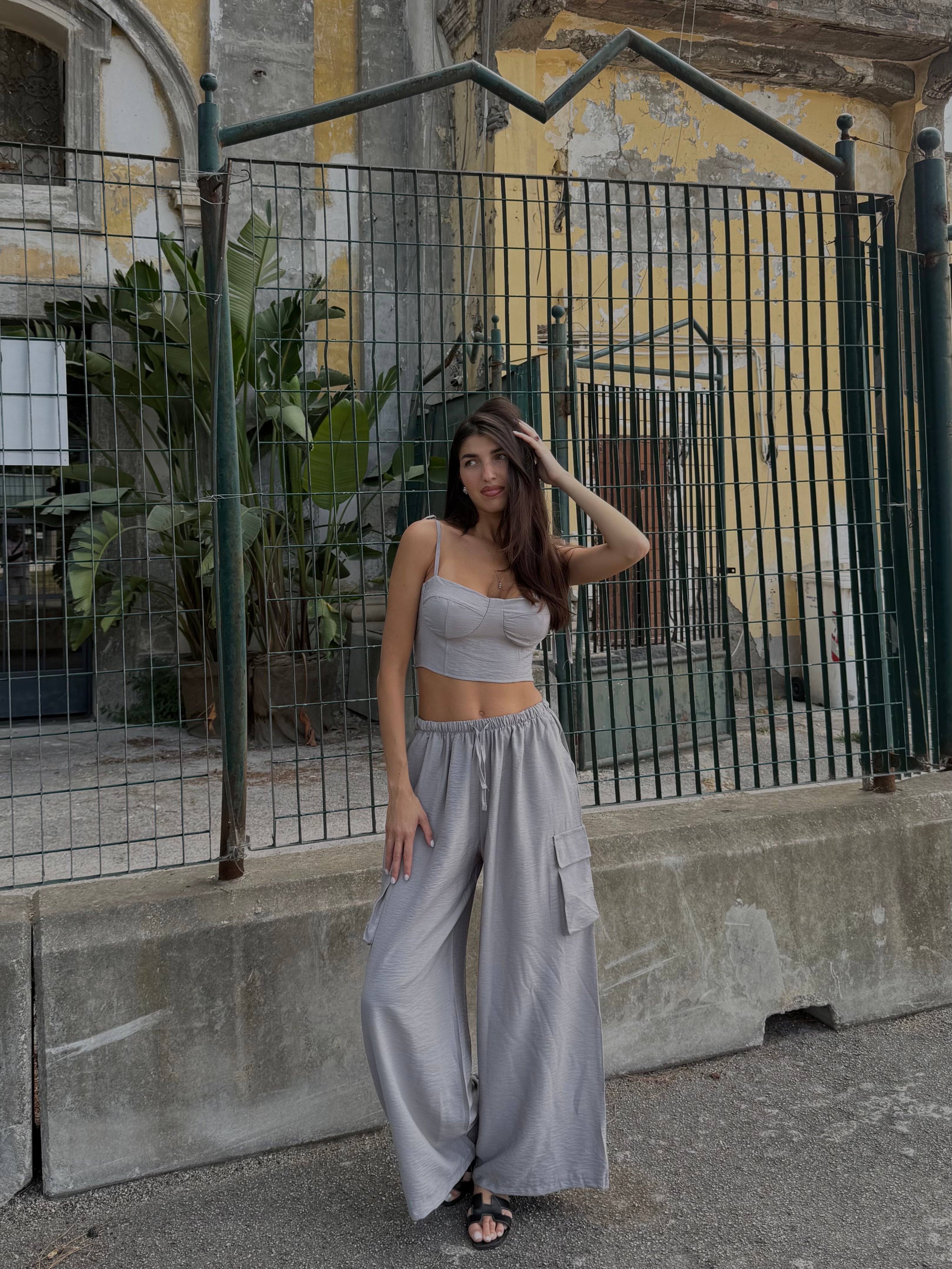 Coordinato cargo grigio - LadyB Shop Online