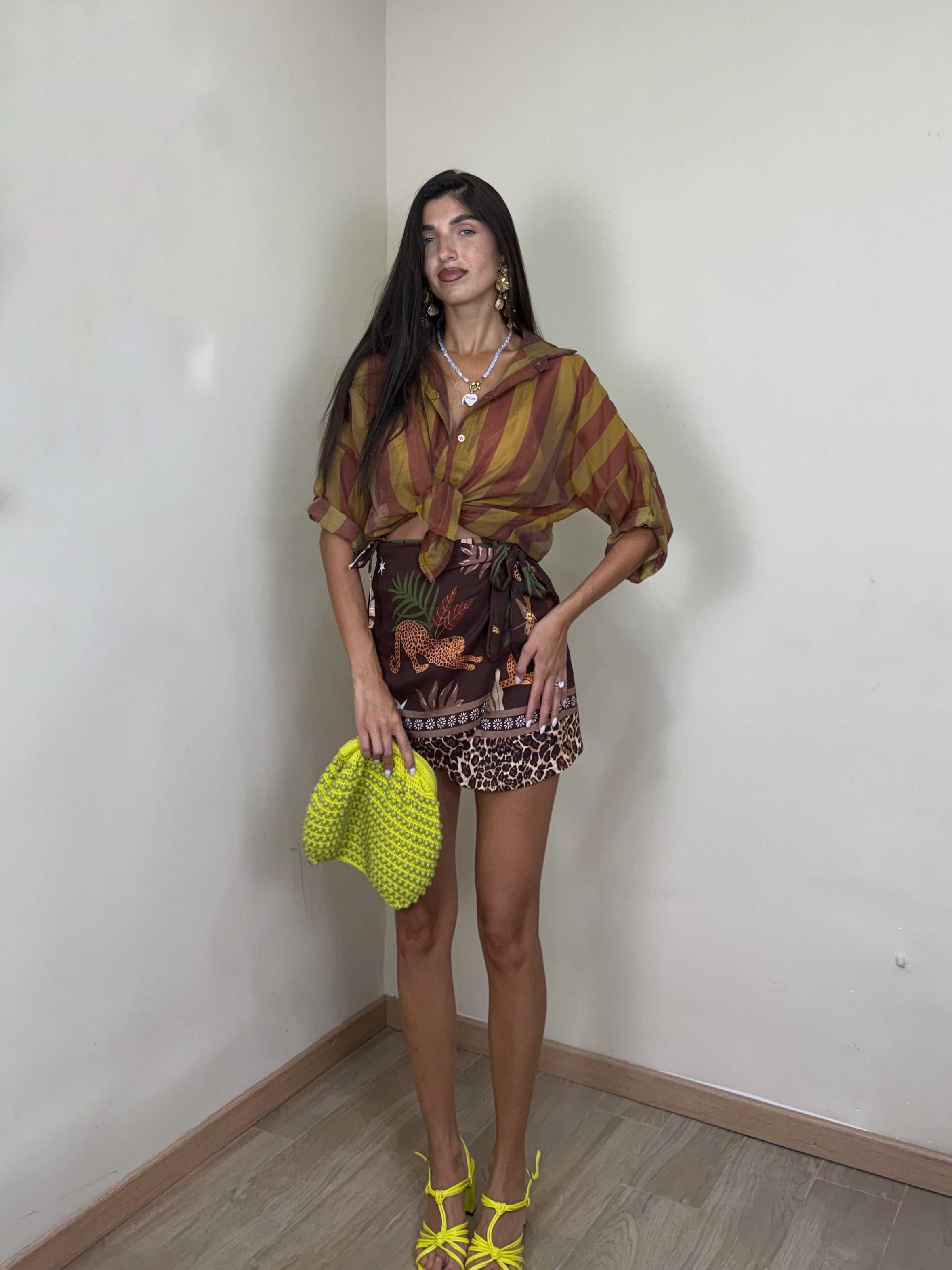 Camicia righe in organza