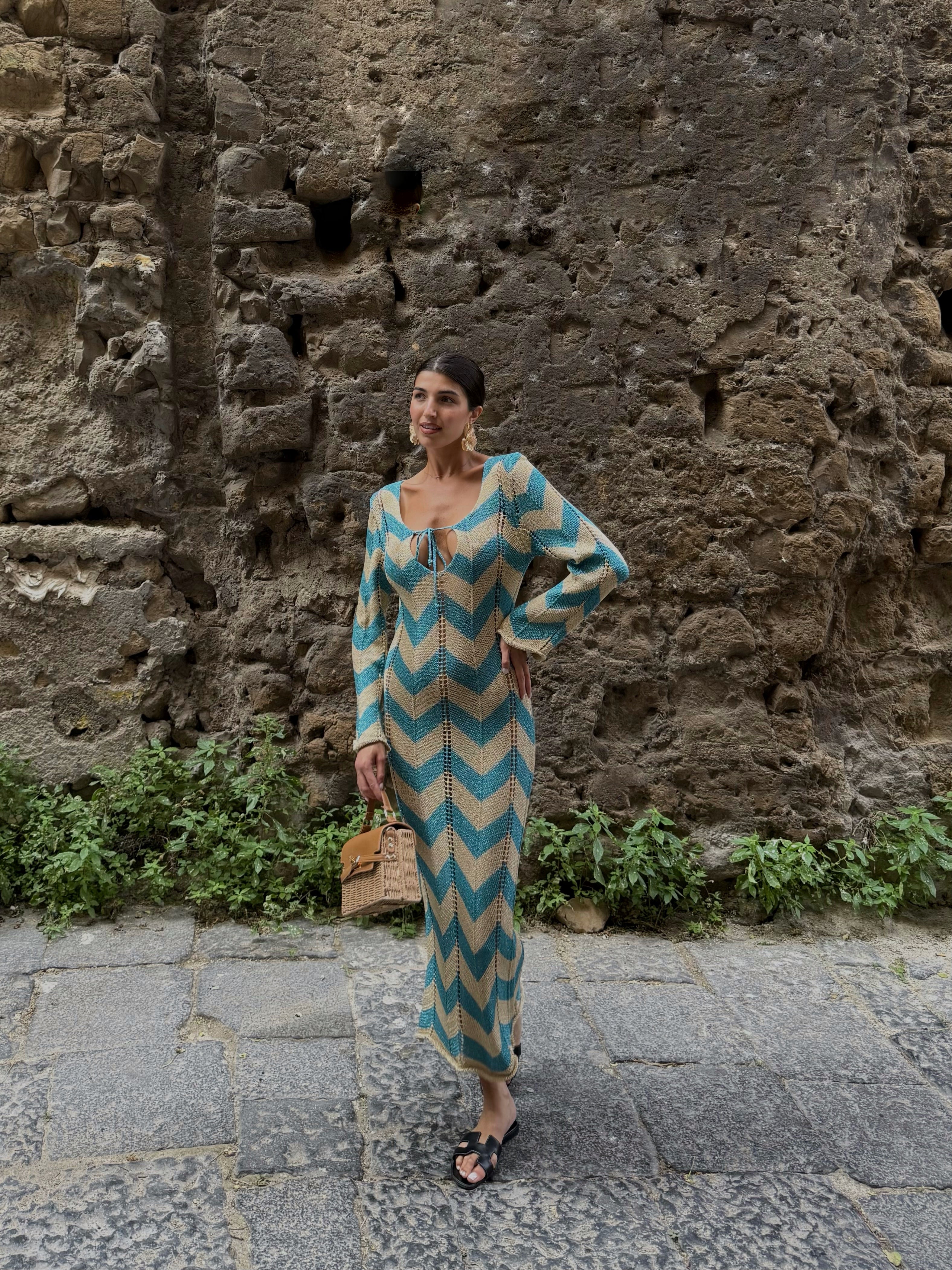 Dress Creta azzurro - LadyB Shop Online