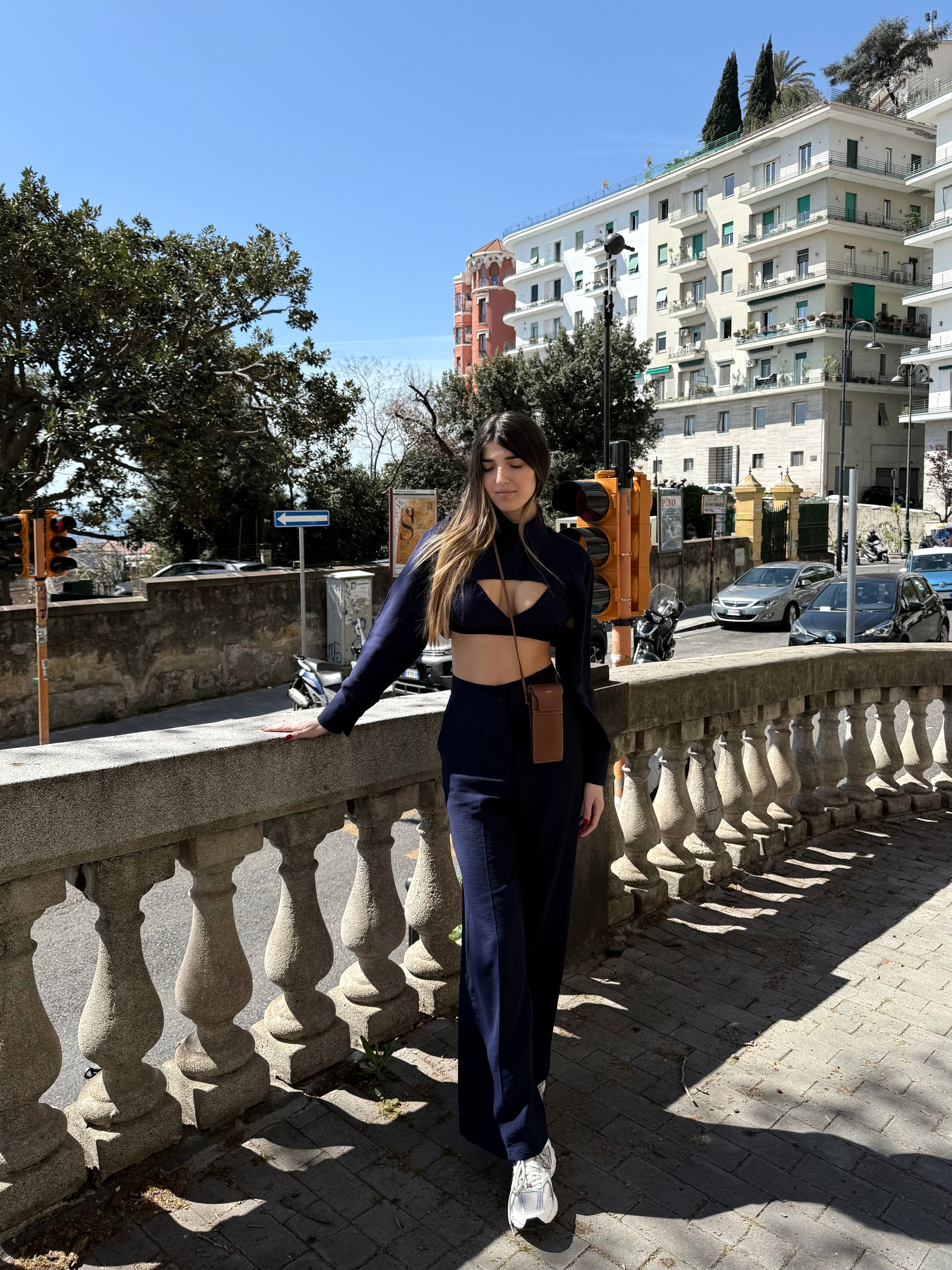 Coordinato misto lino blu - LadyB Shop Online