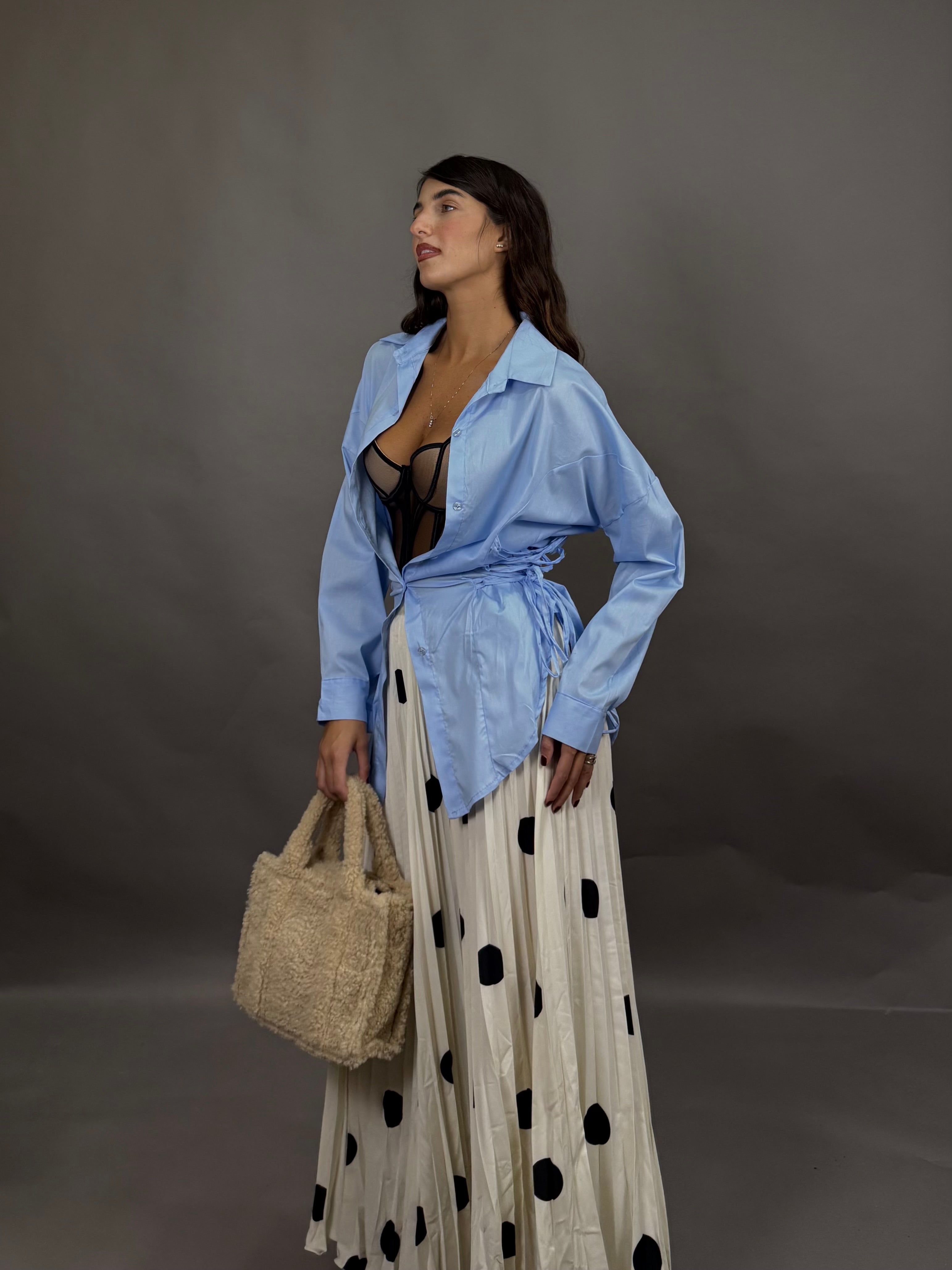 Camicia avvitata azzurra