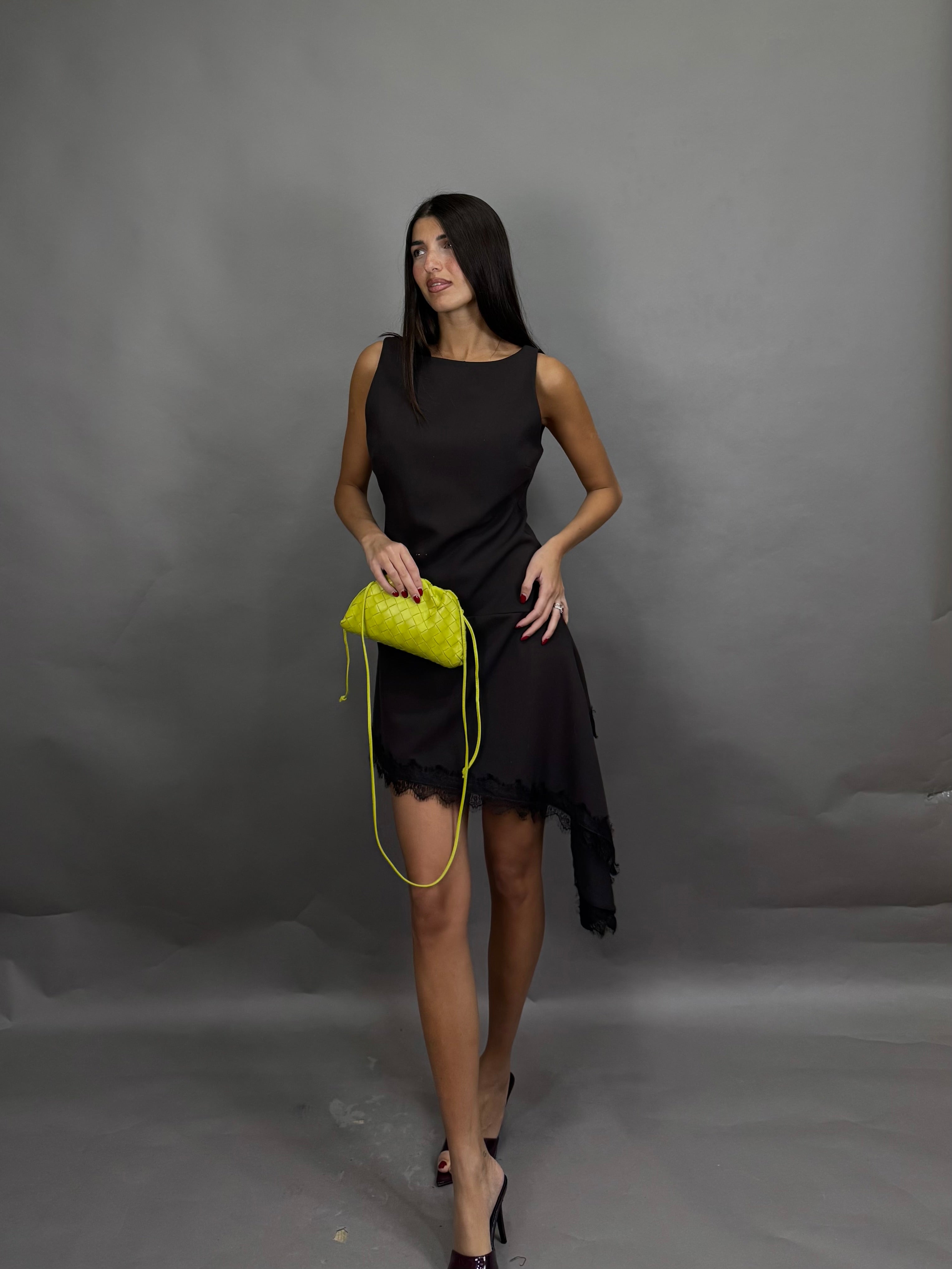 Dress pizzo marrone lumina