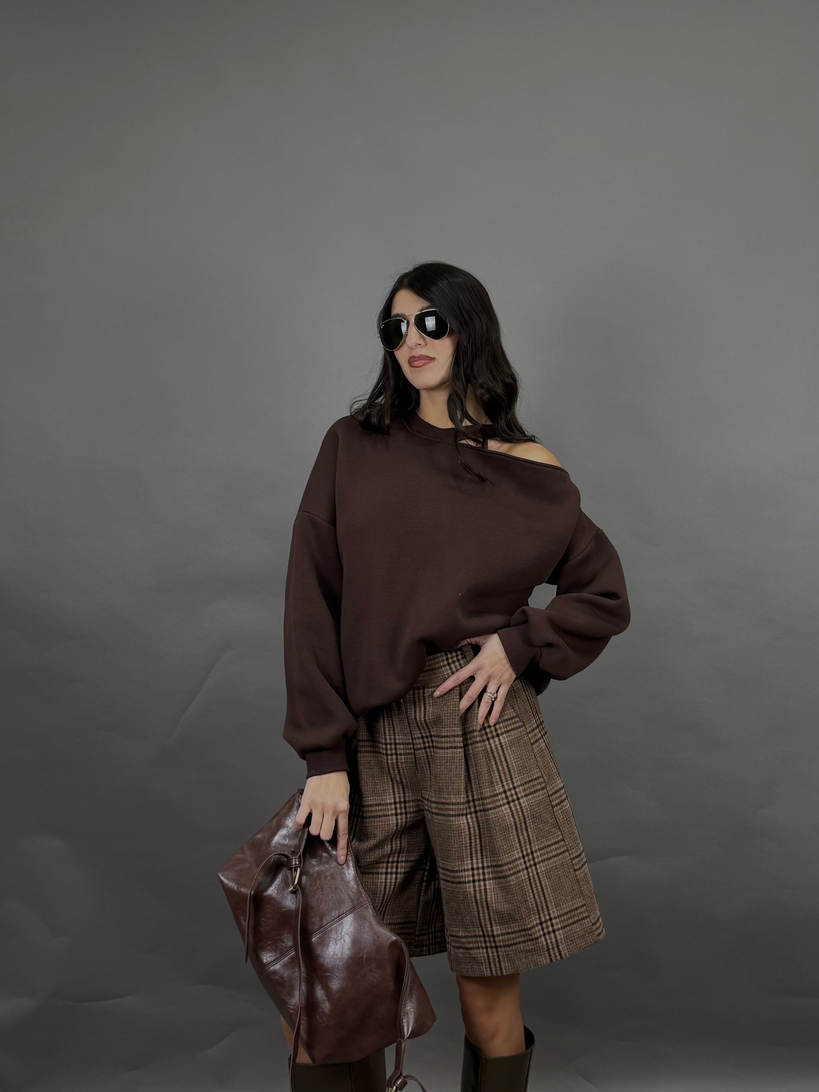 Felpa cut cut marrone