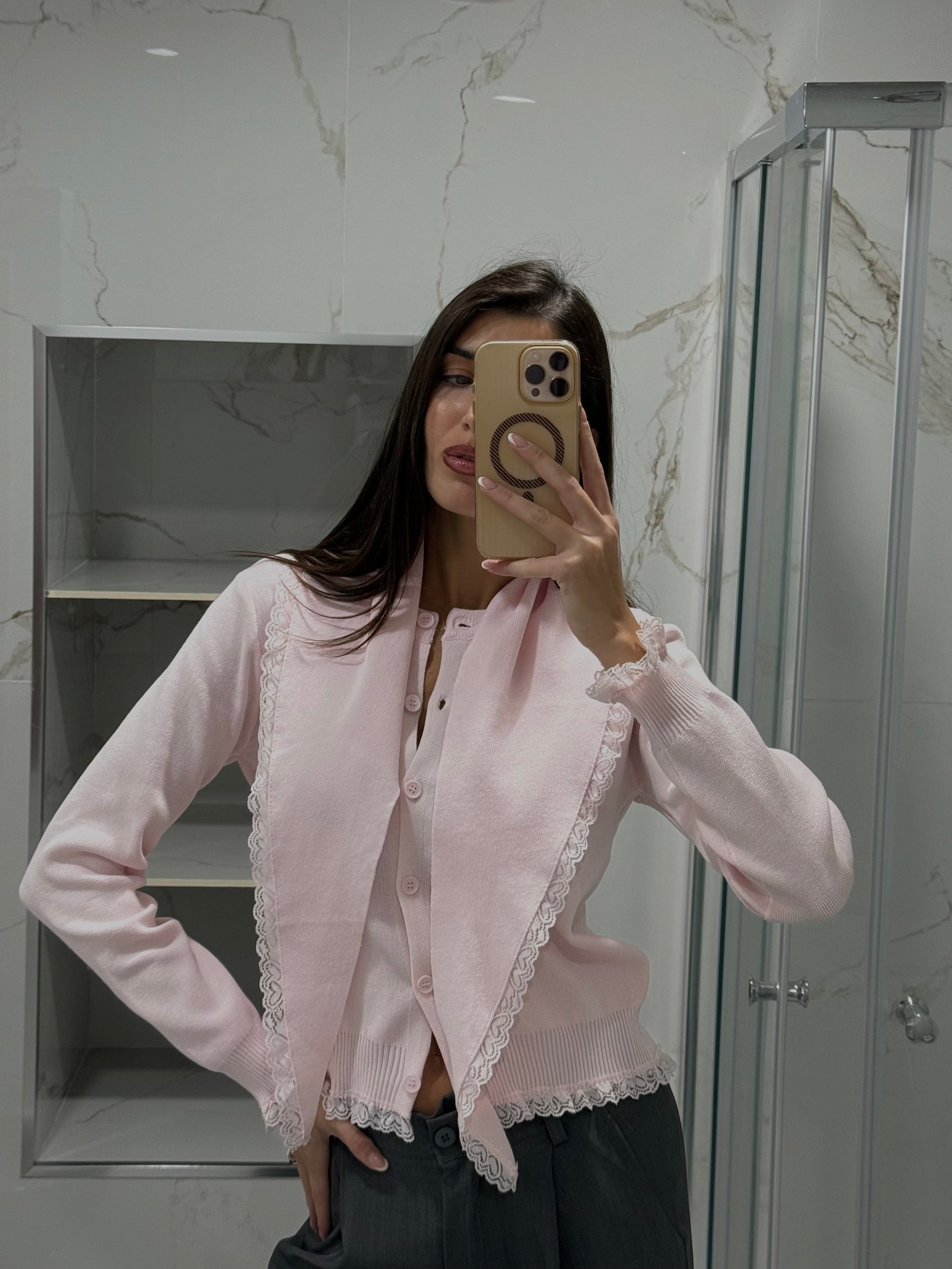 Cardigan Rebecca rosa