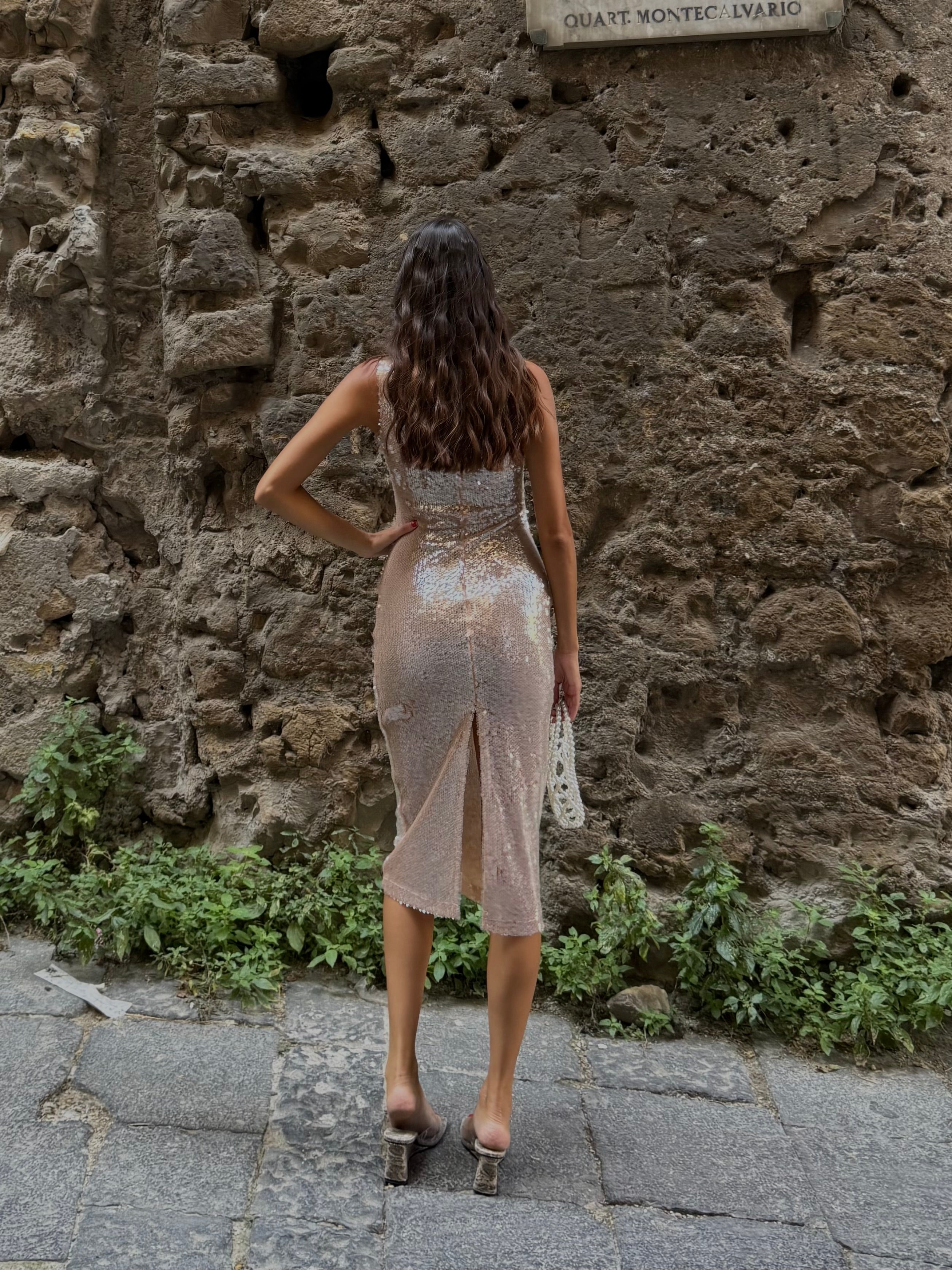 Dress paillettes nude lumina - LadyB Shop Online