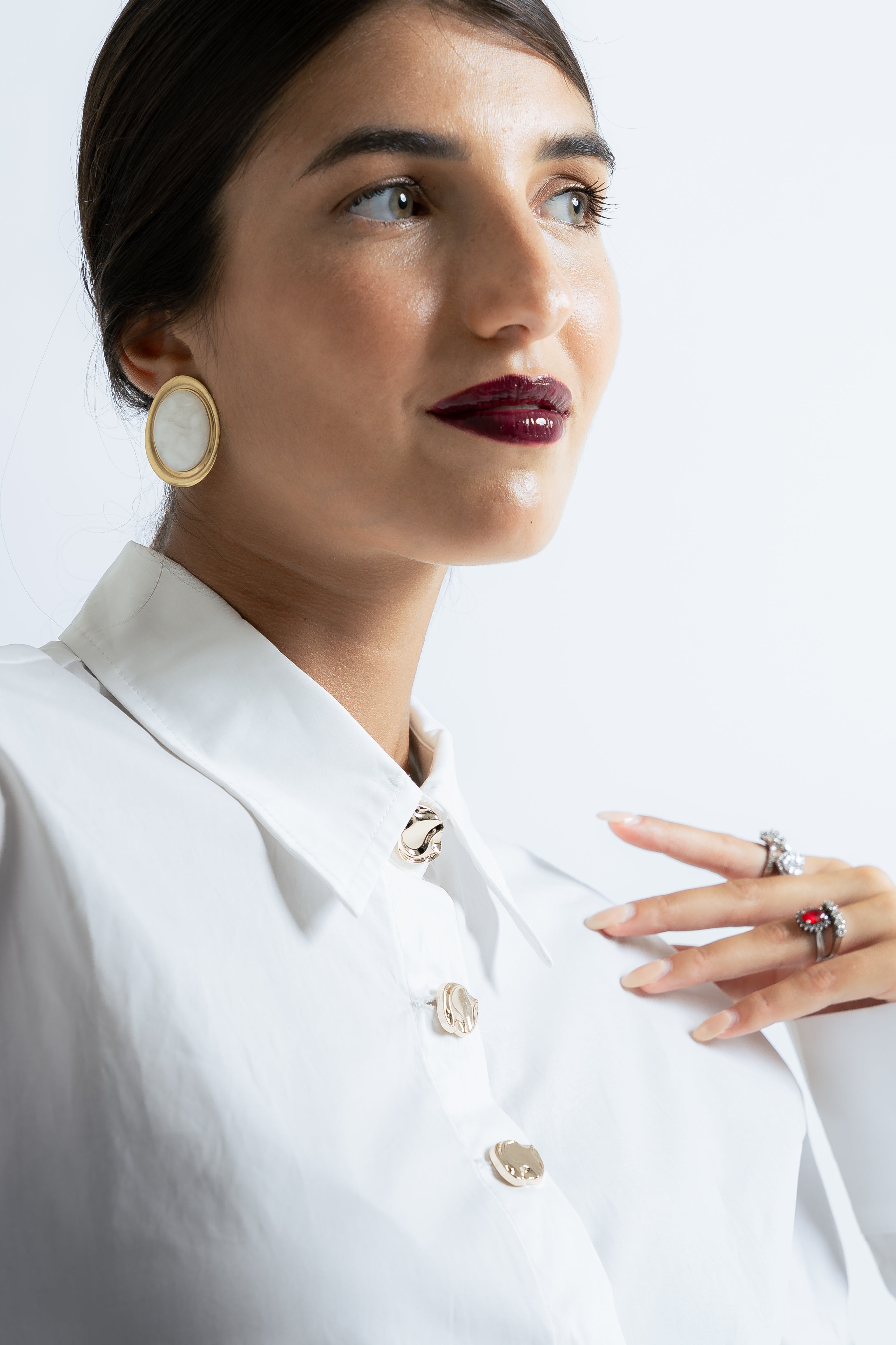 Camicia bottone oro by lumina - LadyB Shop Online