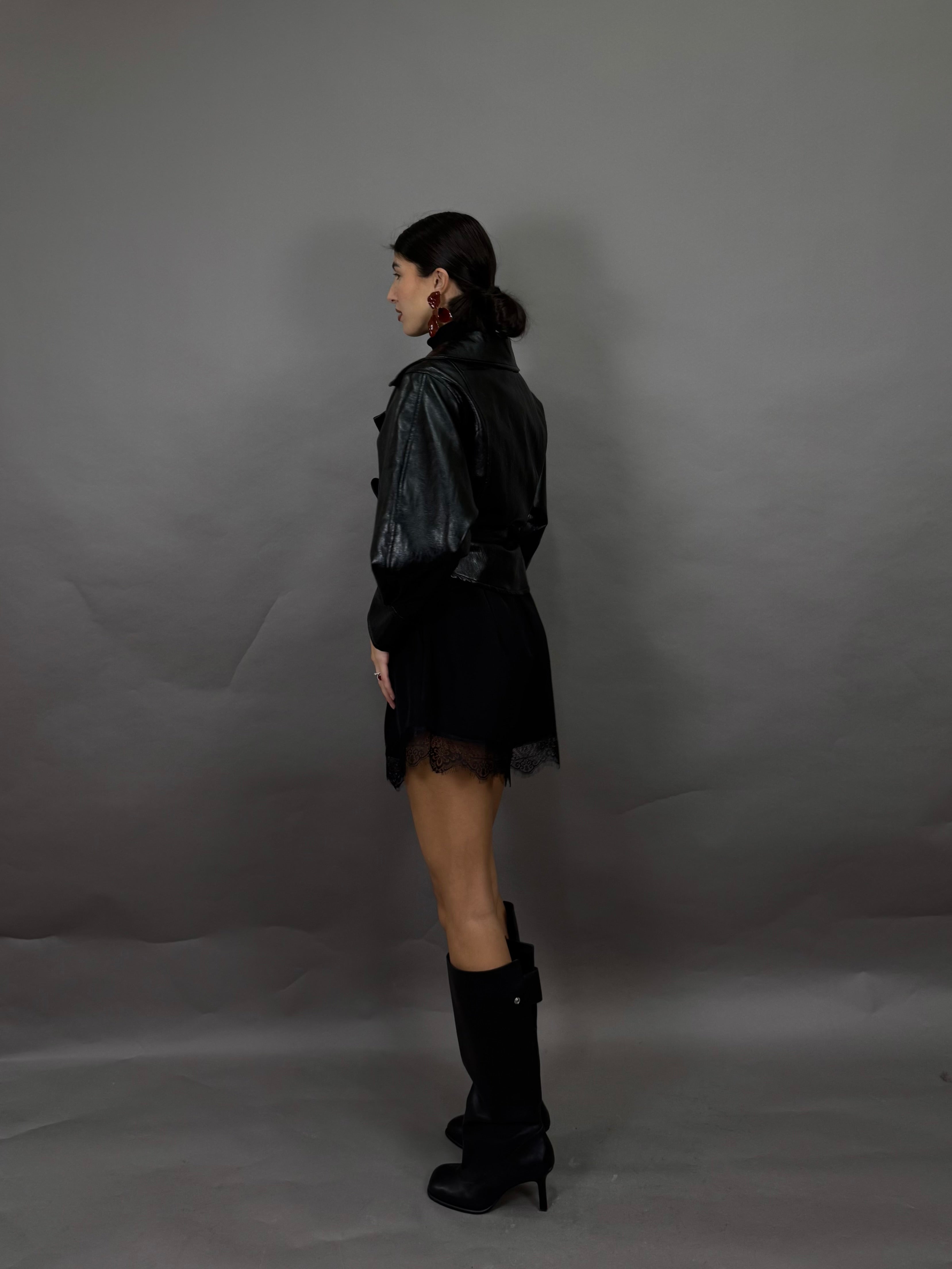 Shorts in pizzo nero