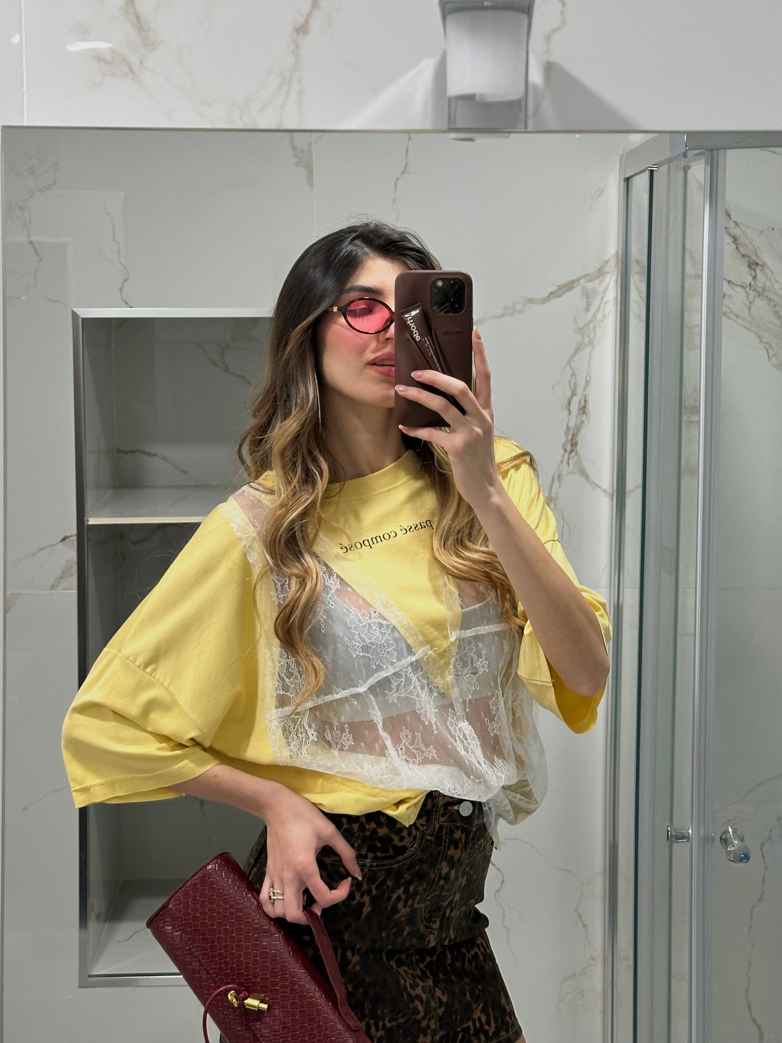 Maglia pizzo gialla - LadyB Shop Online