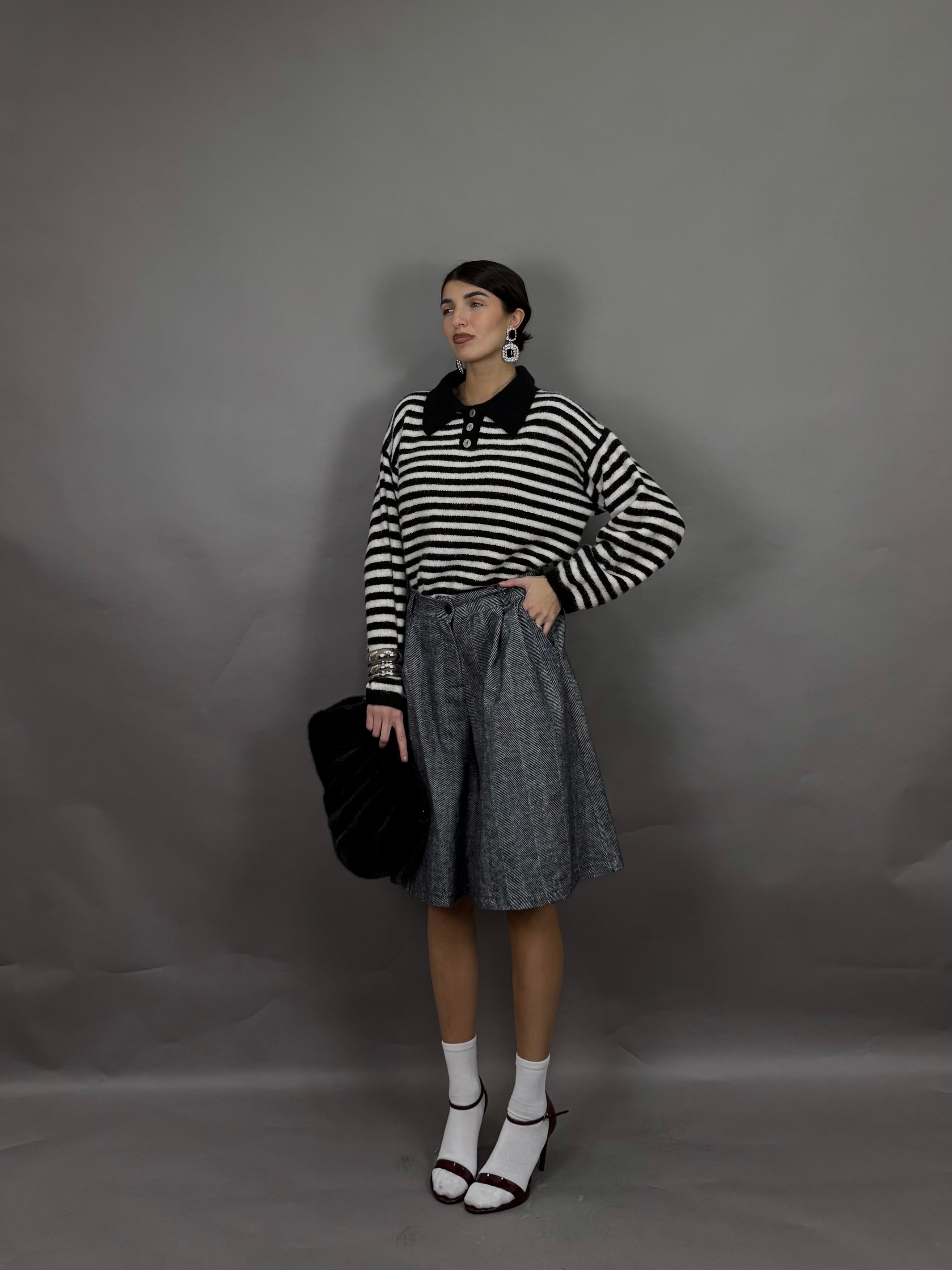 Bermuda spigato nero