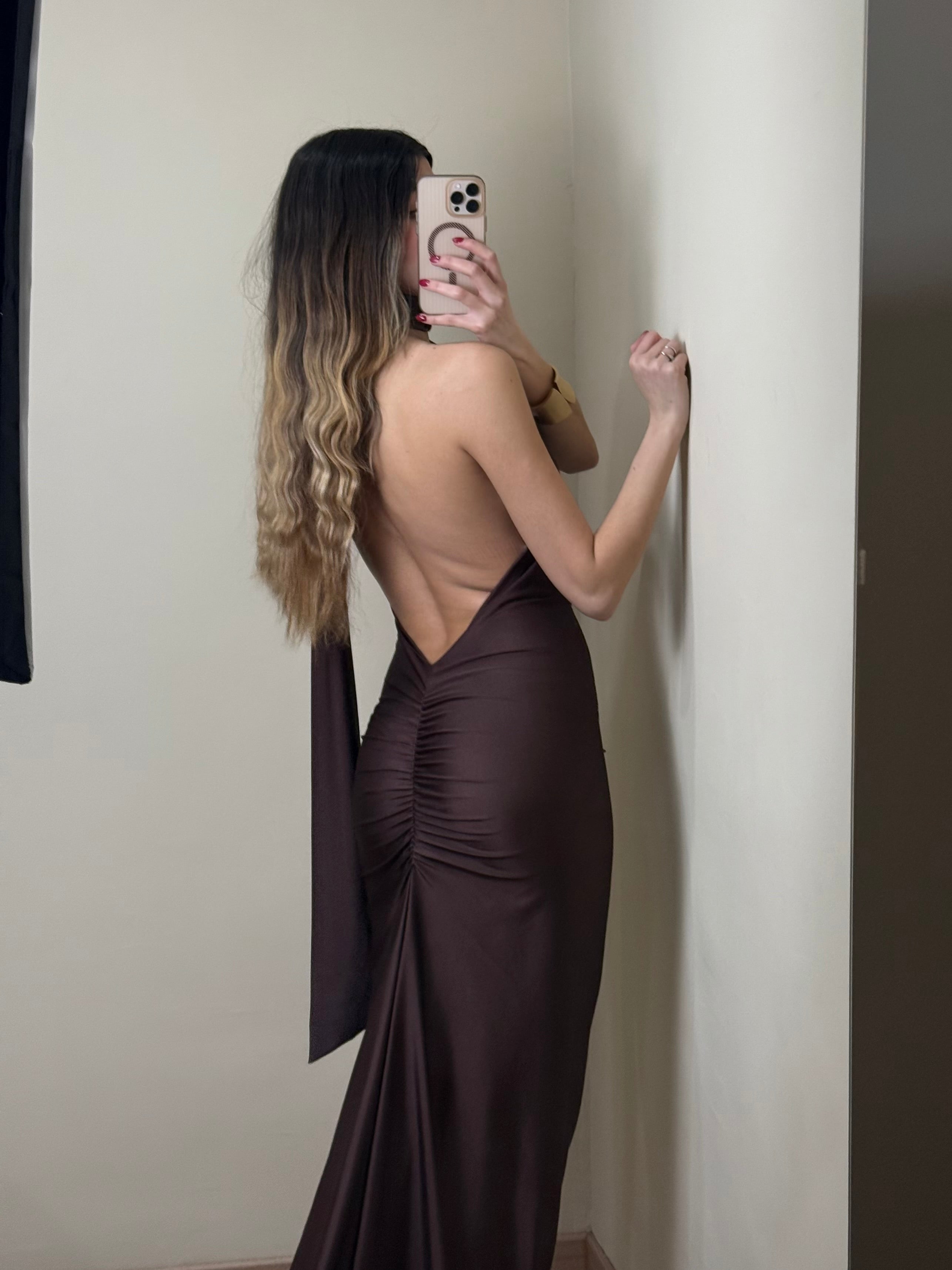 Dress Imperial marrone - LadyB Shop Online