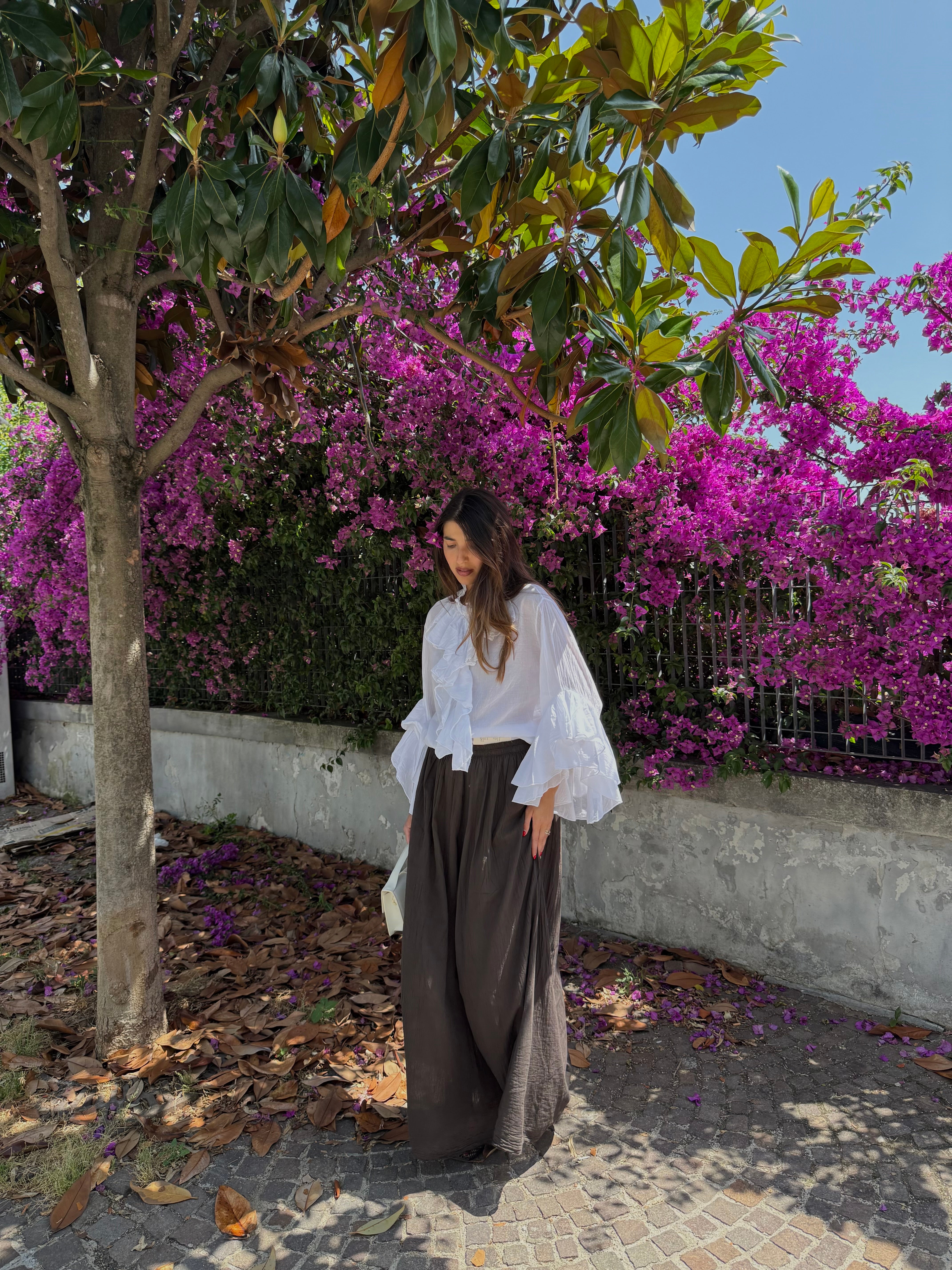 Pantalone cotone marrone - LadyB Shop Online