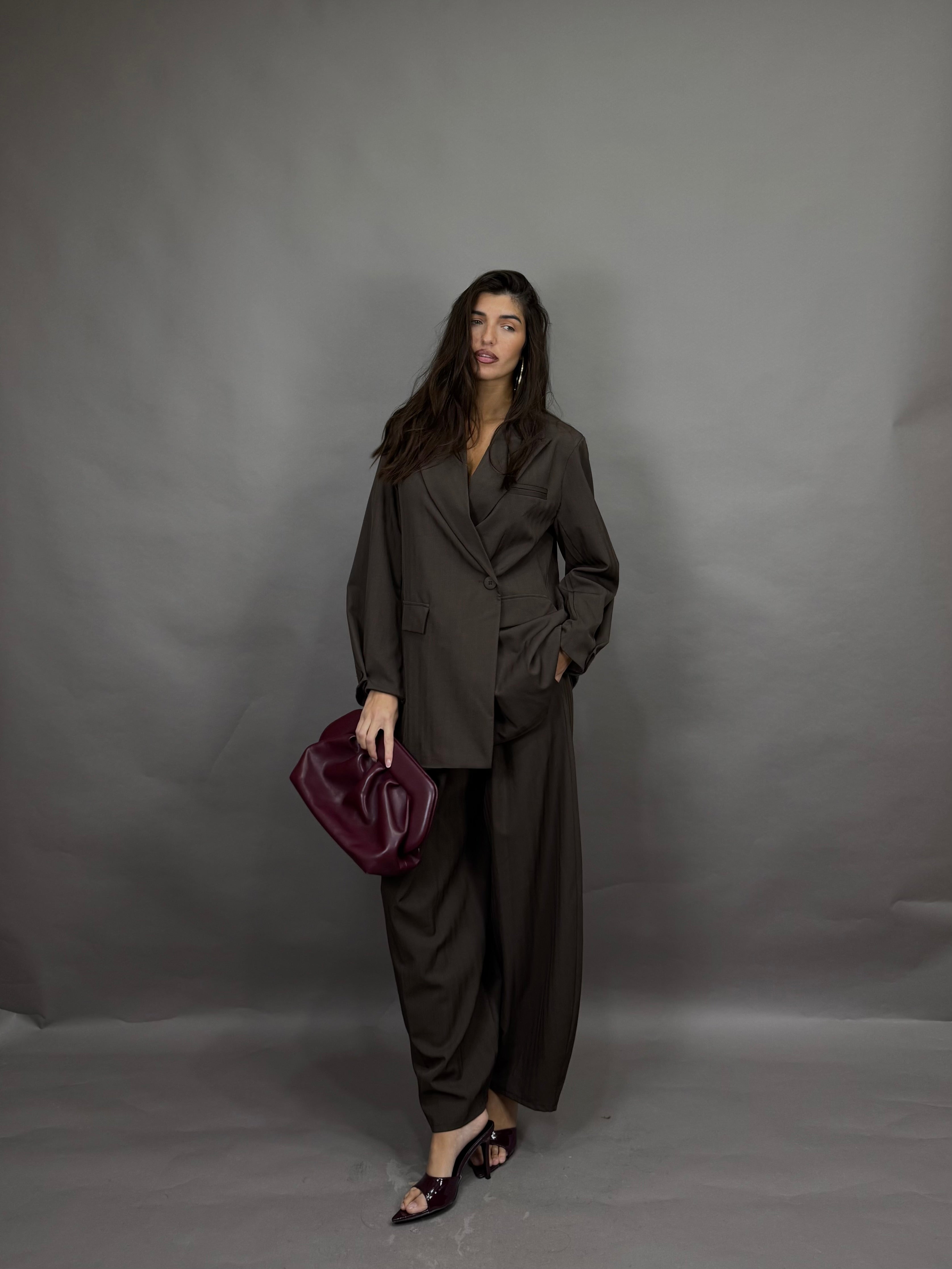 Tailleur Judi marrone