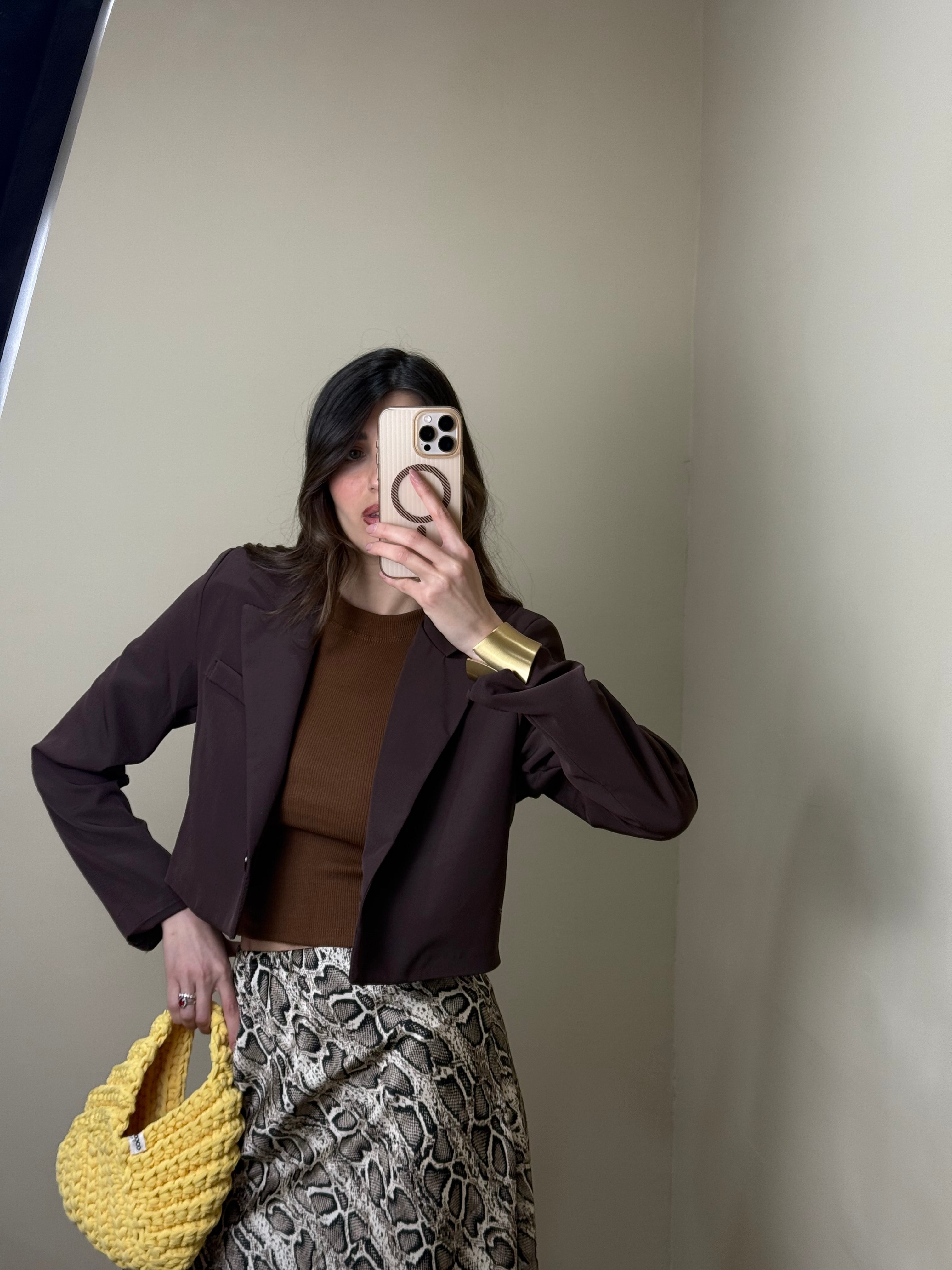 Blazer mini marrone
