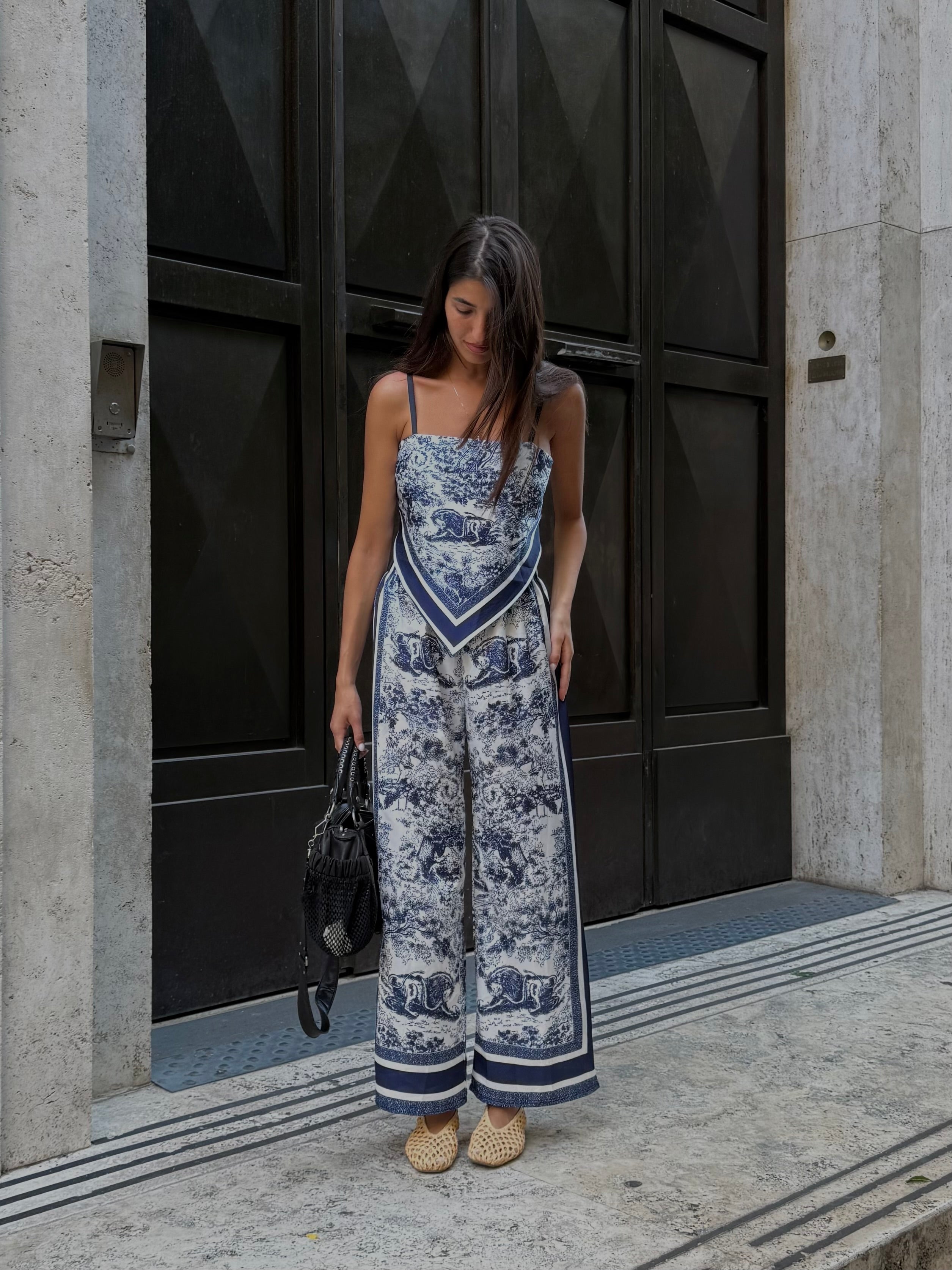 Completo bandana Dior blu - LadyB Shop Online