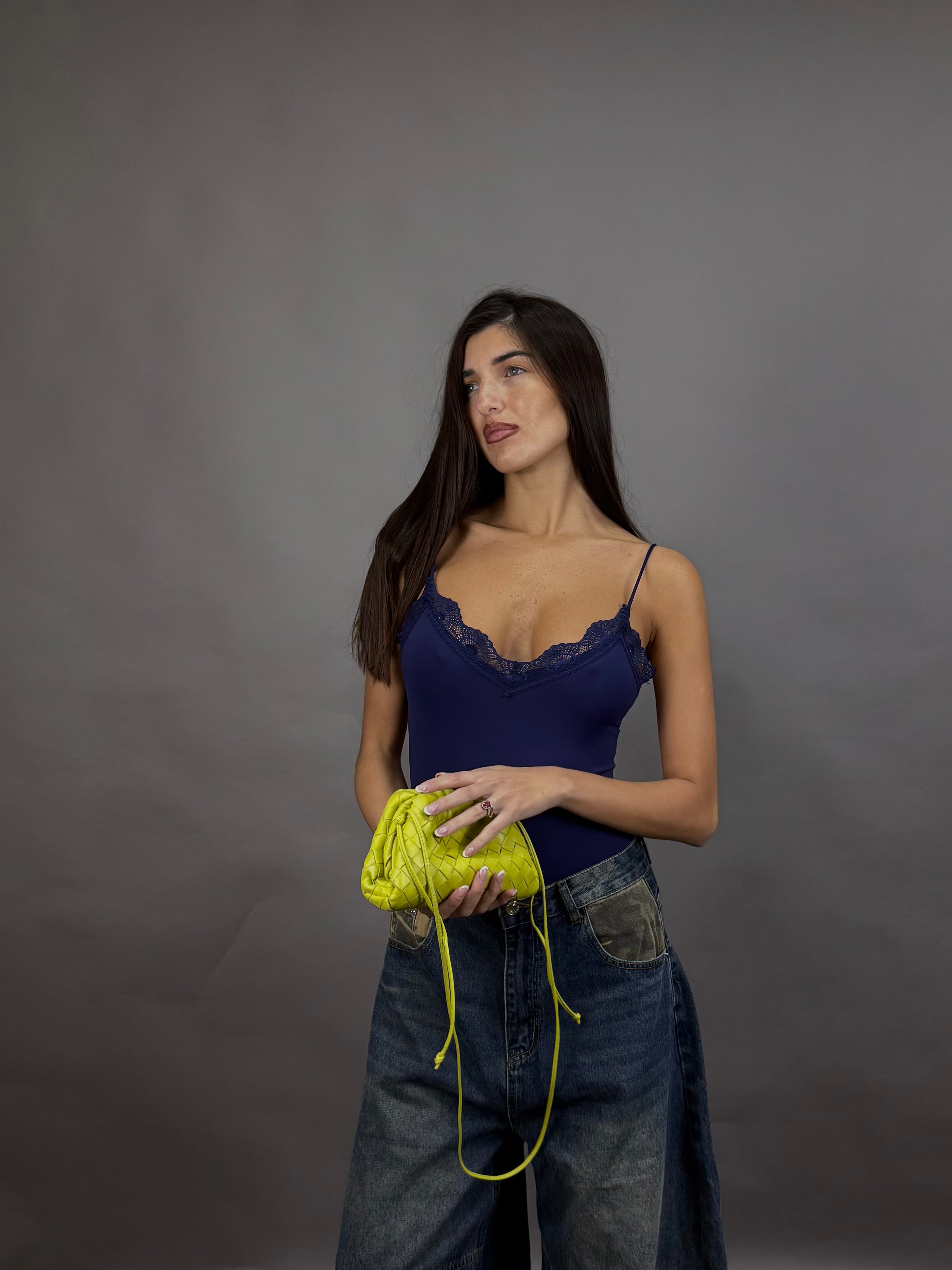 Body pizzo blu