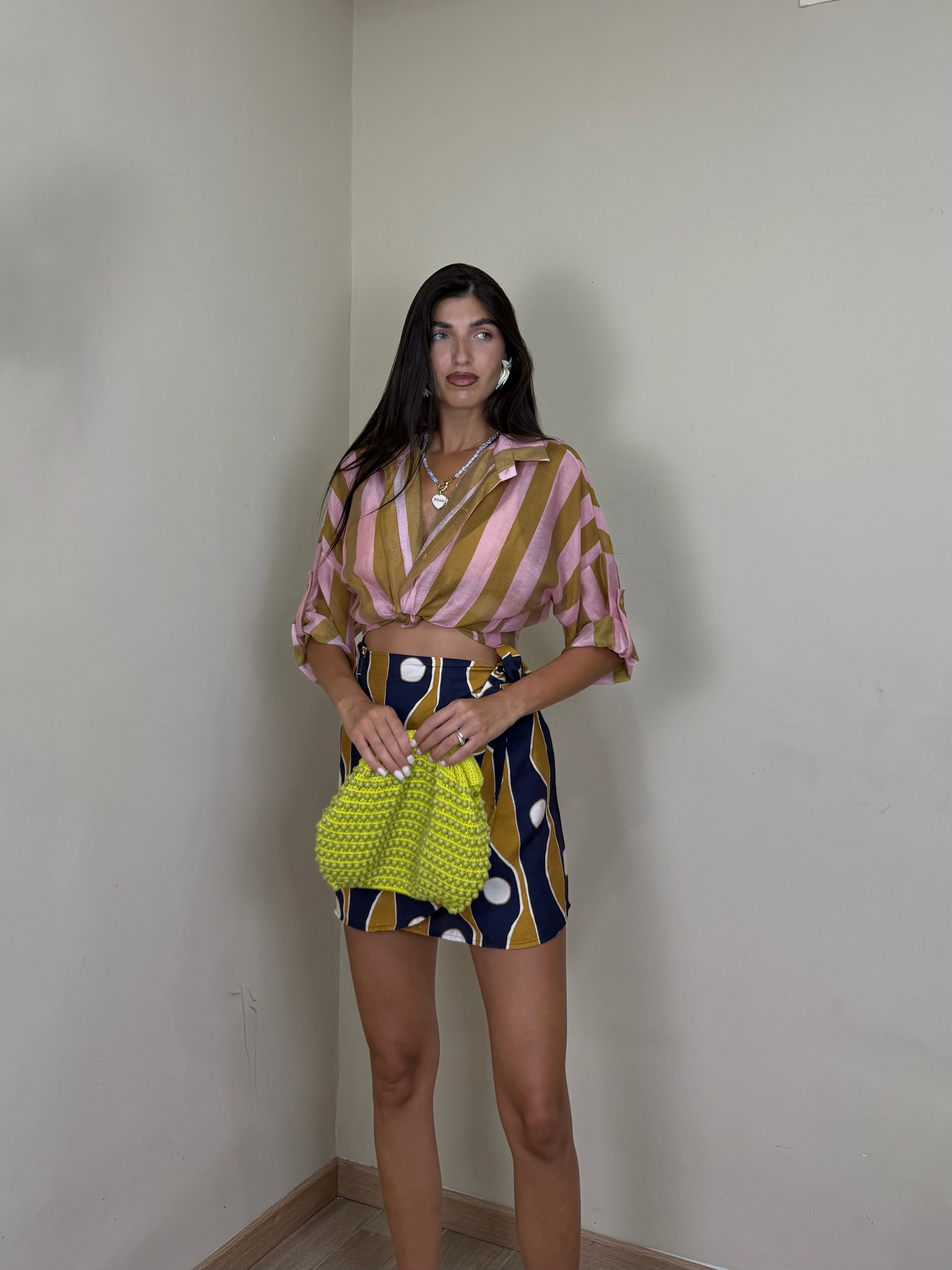 Camicia righe in organza