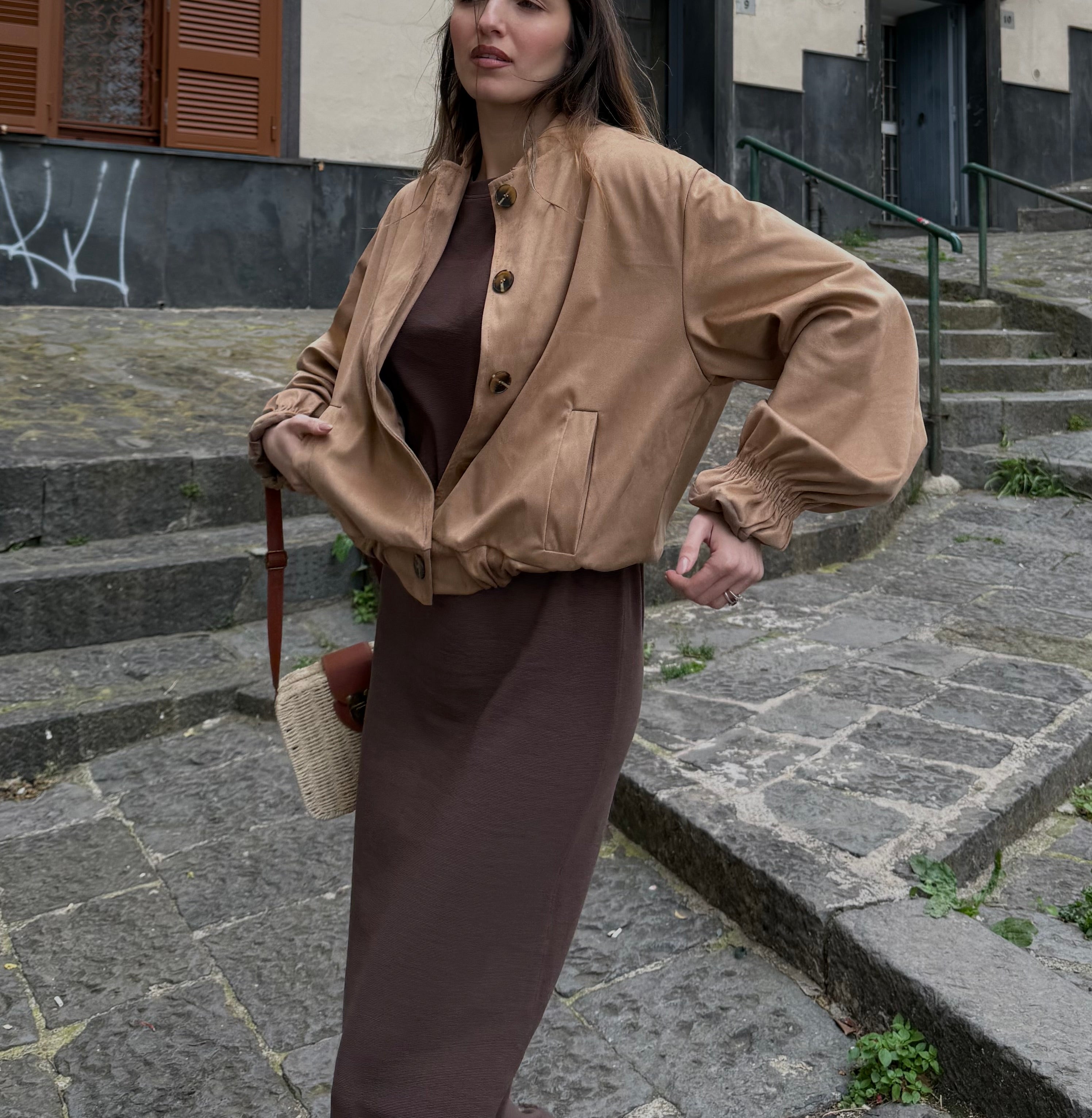 Bomber scamosciato - LadyB Shop Online