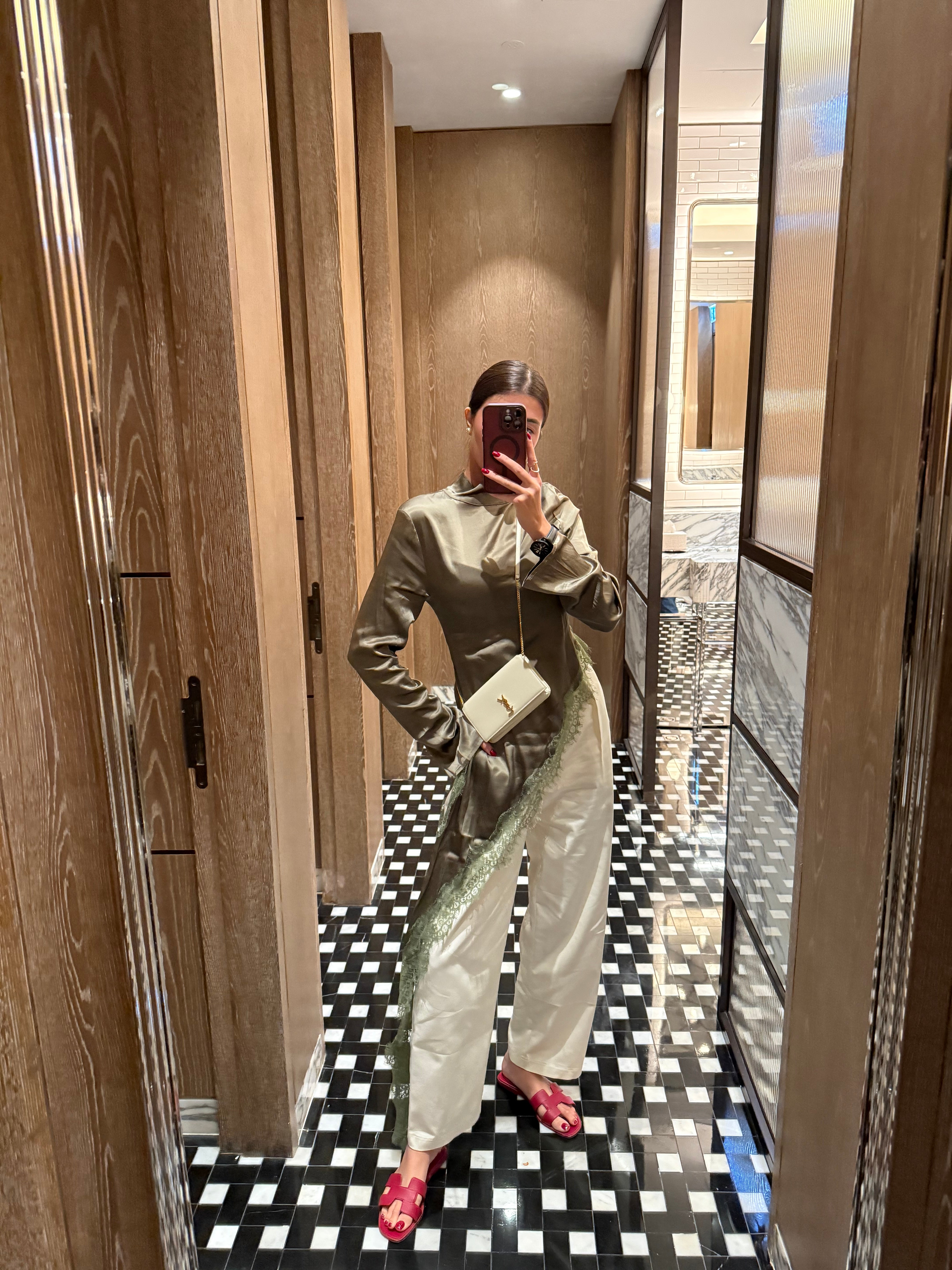 Pantalone classico panna