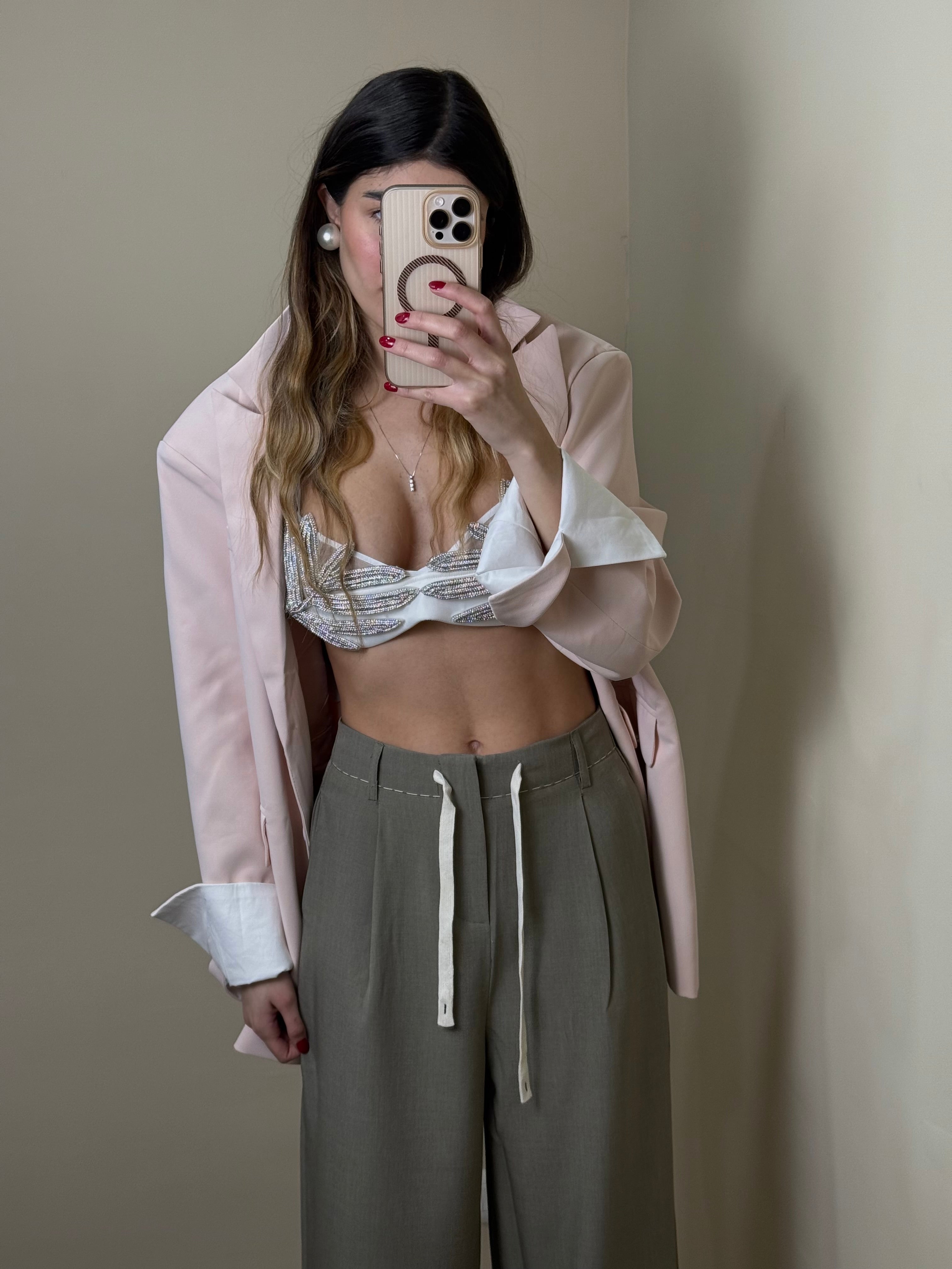 Bralette foglia bianca - LadyB Shop Online