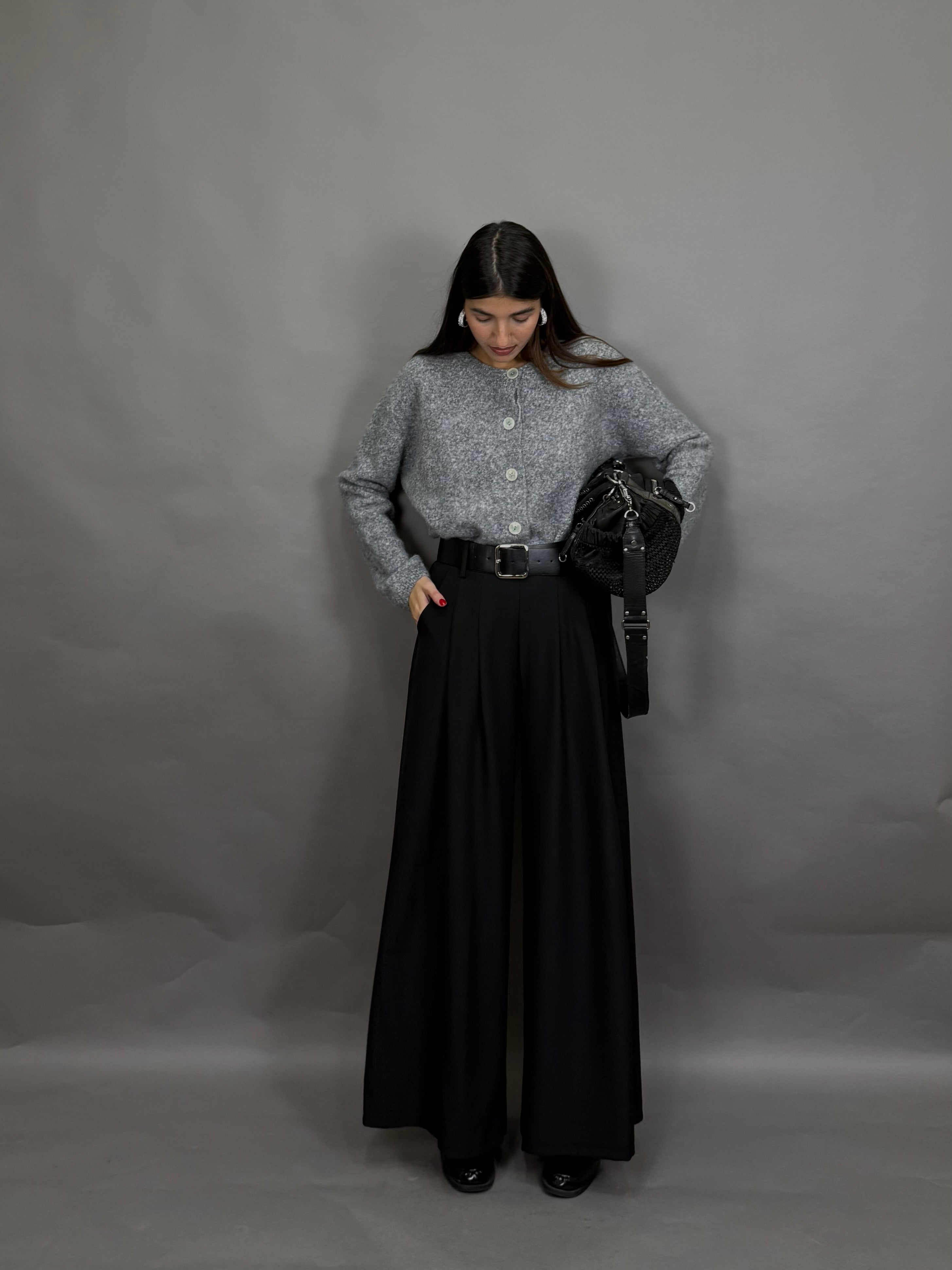 Pantalone morbido nero