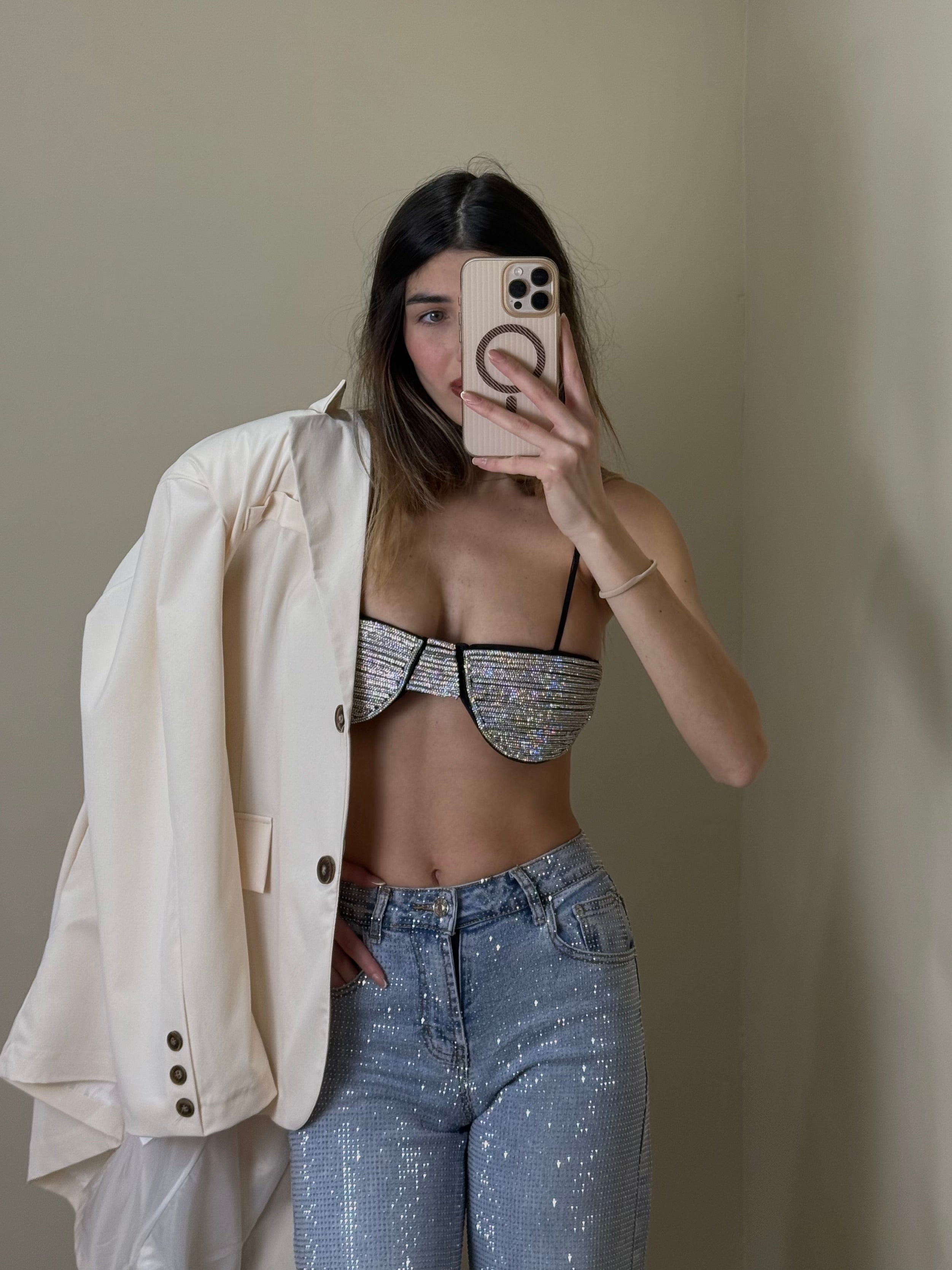 Bralette Mykonos nera - LadyB Shop Online