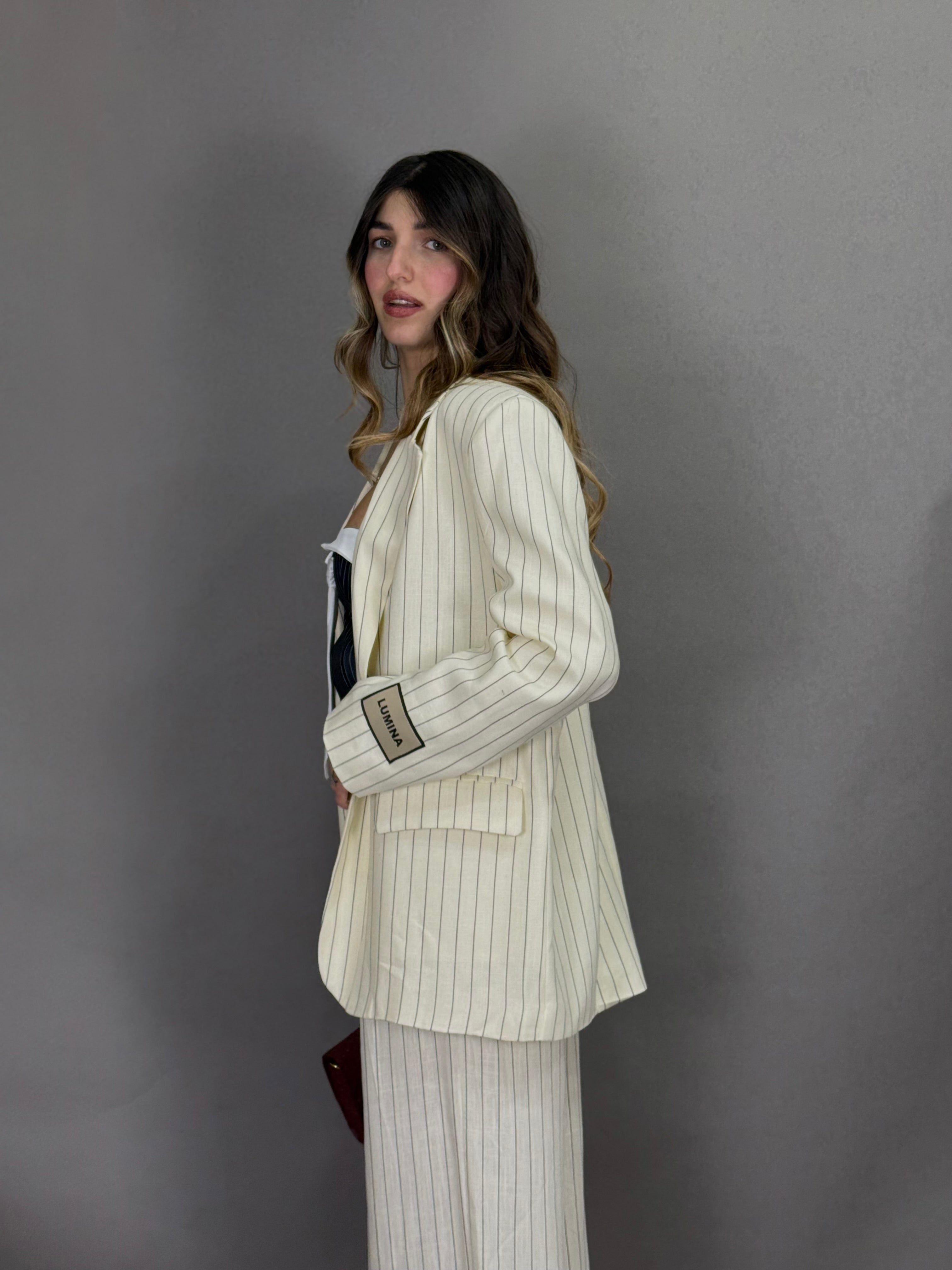 Blazer gessato lumina - LadyB Shop Online